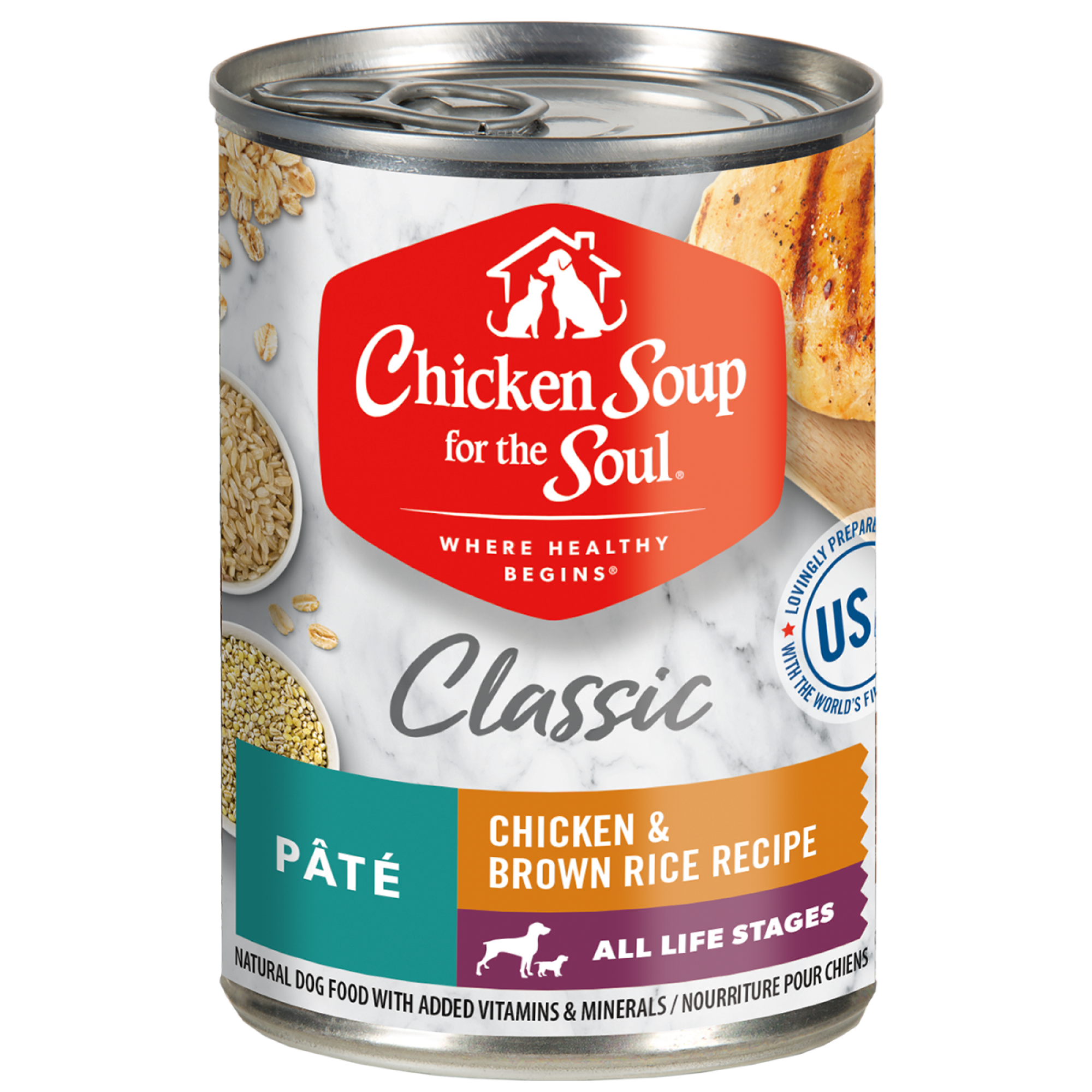 Chicken Soup for the Soul Dog Classic Pate 13oz All Life Stages Chicken & Brown Rice Recipe