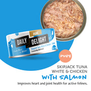 Daily delight Pure Skipjack Tuna White & Chicken with Salmon 80g
