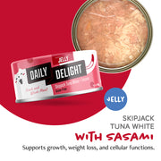 Daily delight Jelly Skipjack Tuna White with Sasami 80g x 24 (1 Carton)