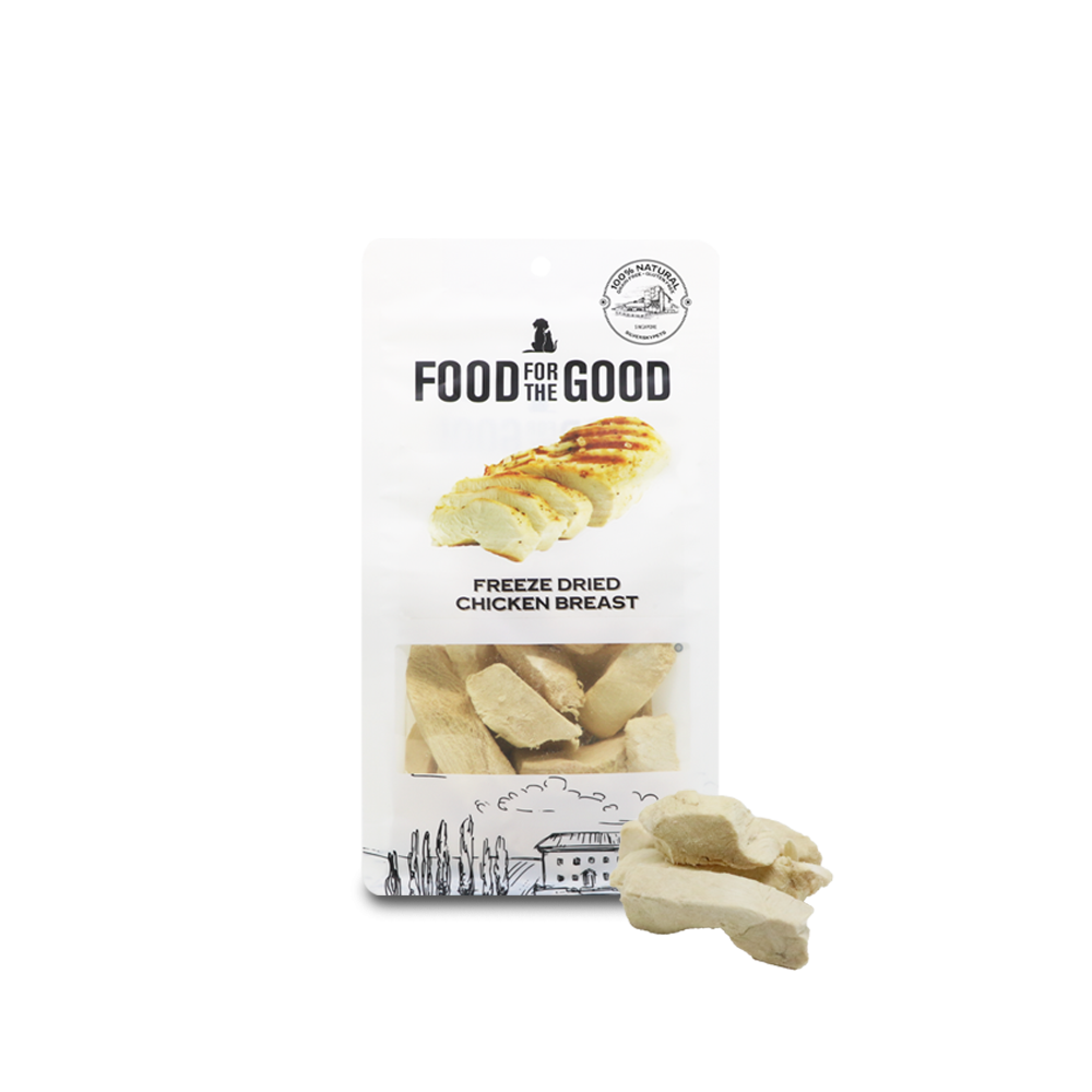 Food for the Good - Freeze Dried Chicken Breast Cat & Dog Treats 70g