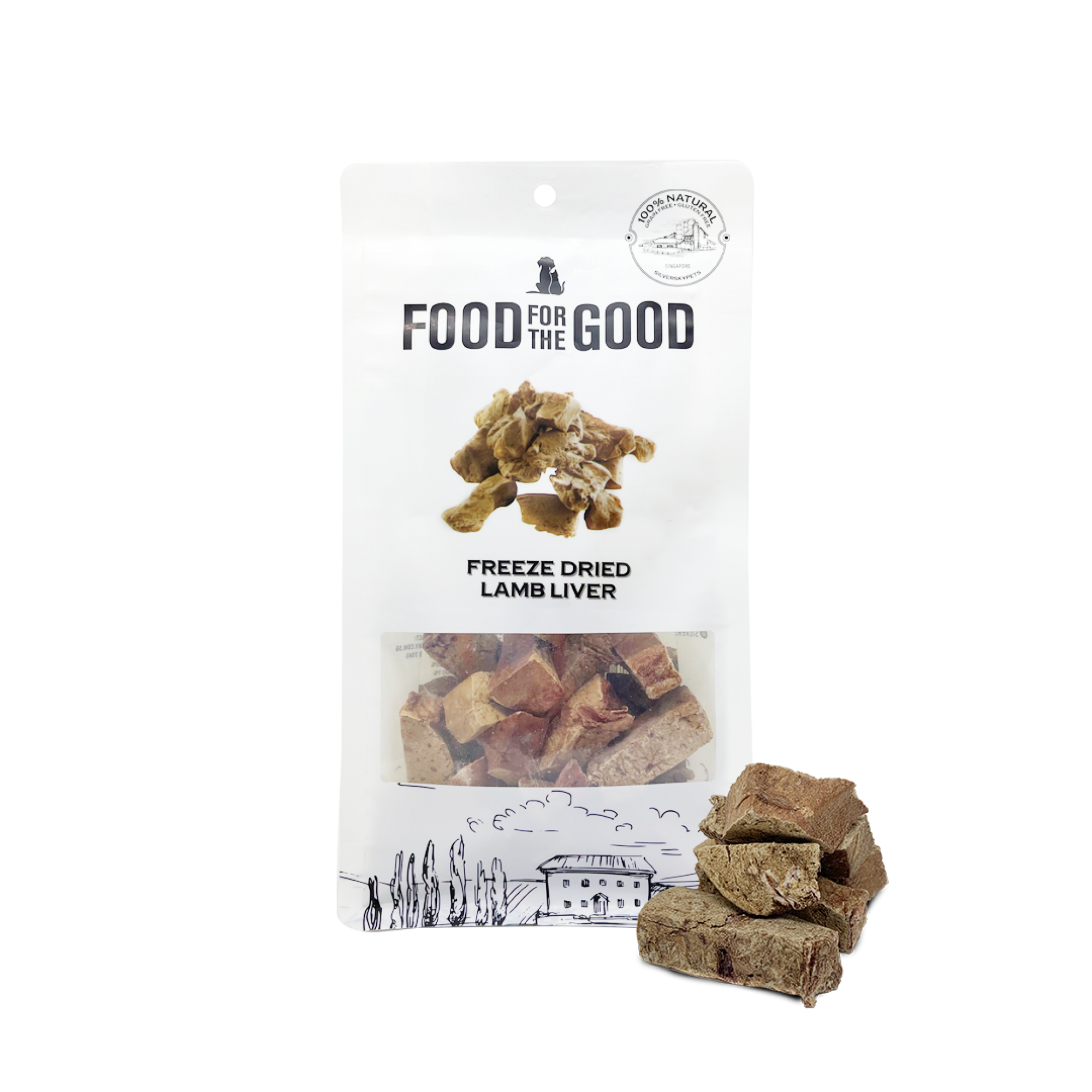 Food for the Good - Freeze Dried Lamb Liver Cat & Dog Treats 70g