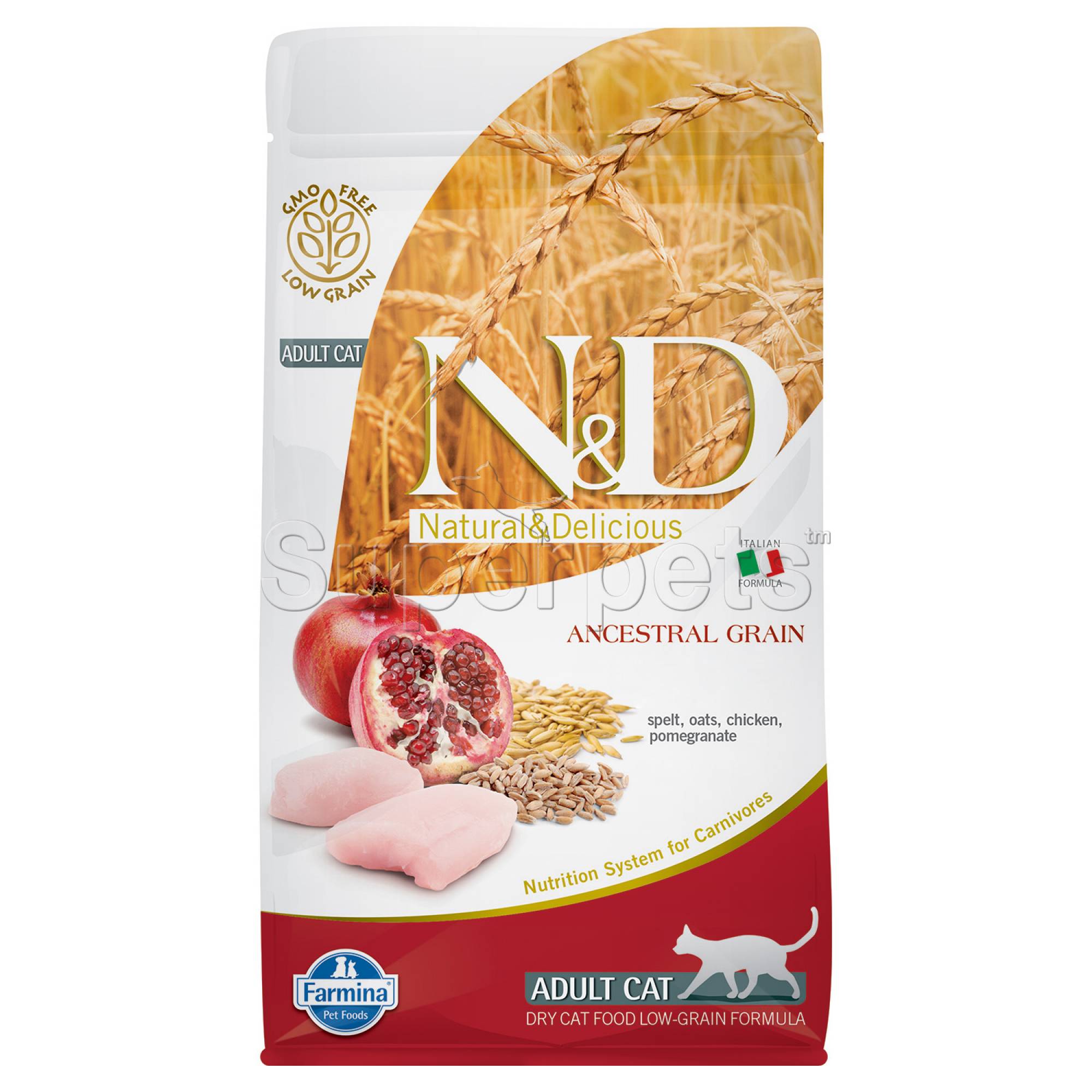Farmina - N&D Ancestral Grain Feline Adult - Chicken & Pomegranate 1.5kg