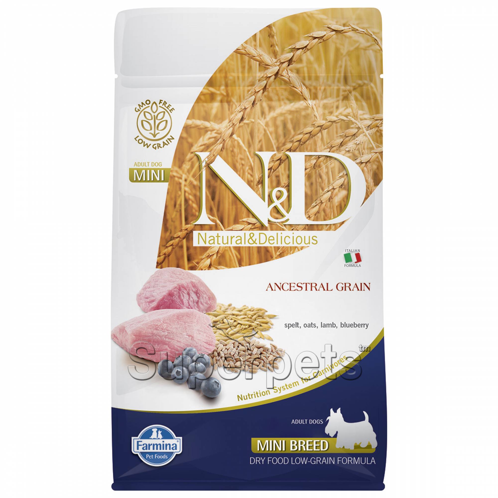 Farmina - N&D Ancestral Grain Canine Adult Mini - Lamb & Blueberry 800g (*Donation*)