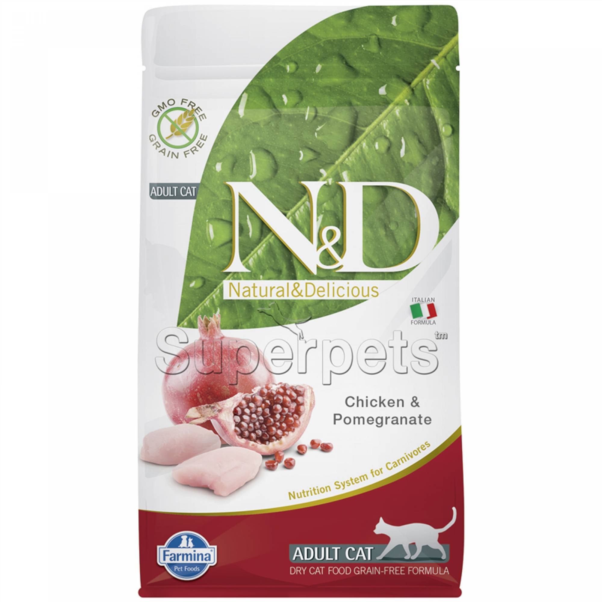 Farmina - N&D Grain-Free Feline Adult - Chicken & Pomegranate 1.5kg