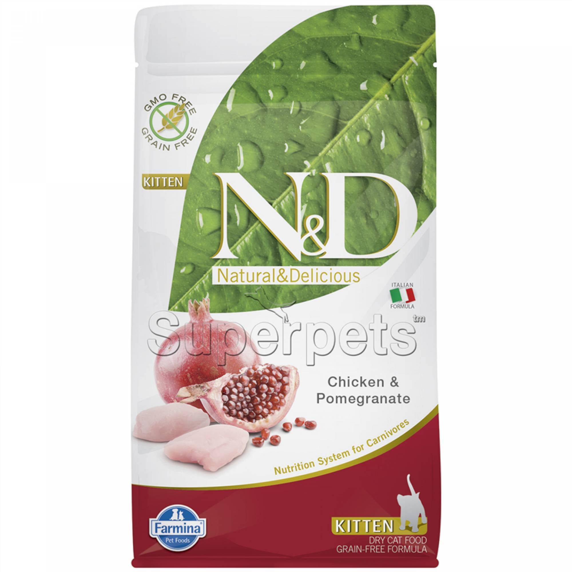 Farmina - N&D Grain-Free Feline Kitten - Chicken & Pomegranate 1.5kg