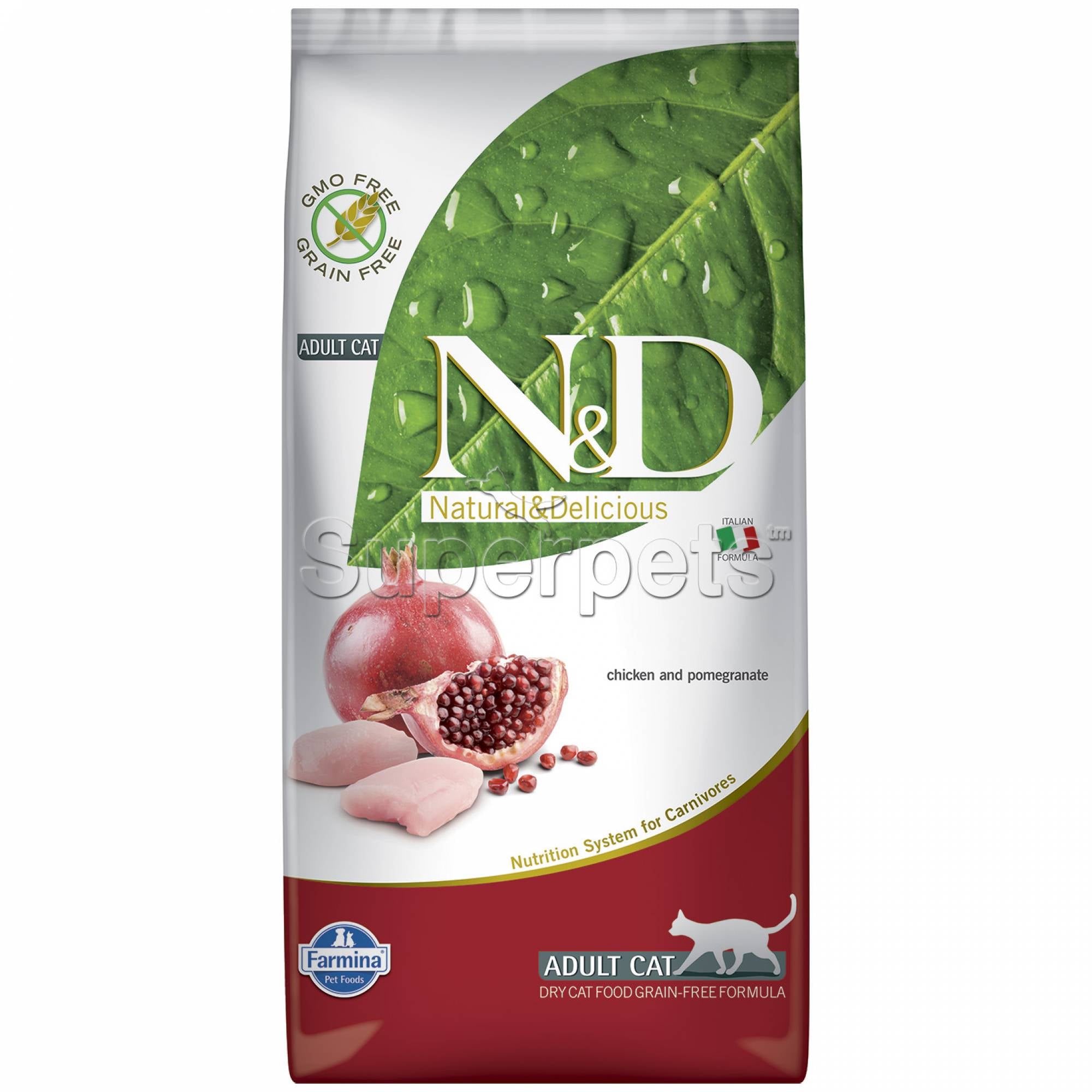 Farmina - N&D Grain-Free Feline Adult - Chicken & Pomegranate 5kg