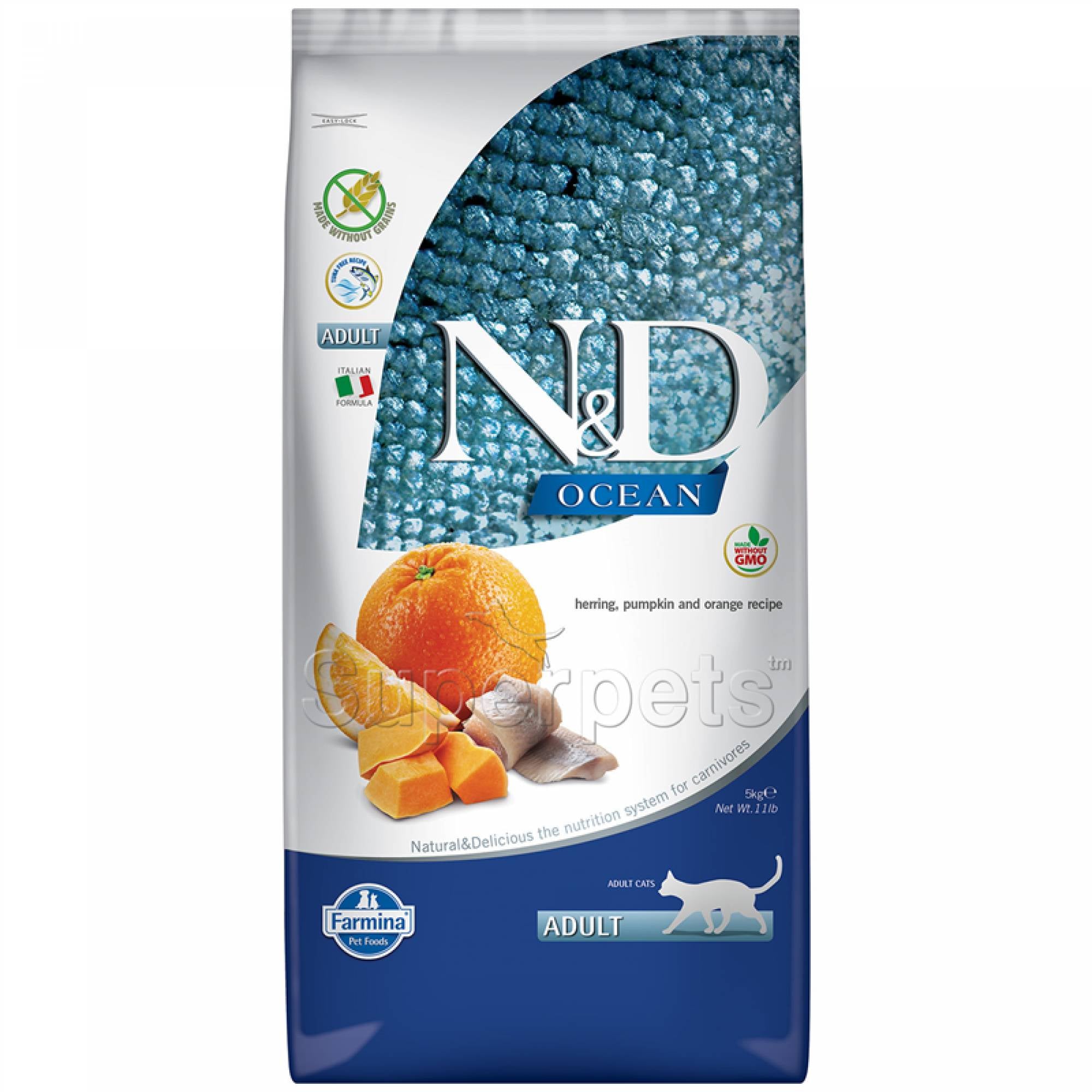 Farmina - N&D Ocean Feline Adult - Herring, Pumpkin & Orange 5kg