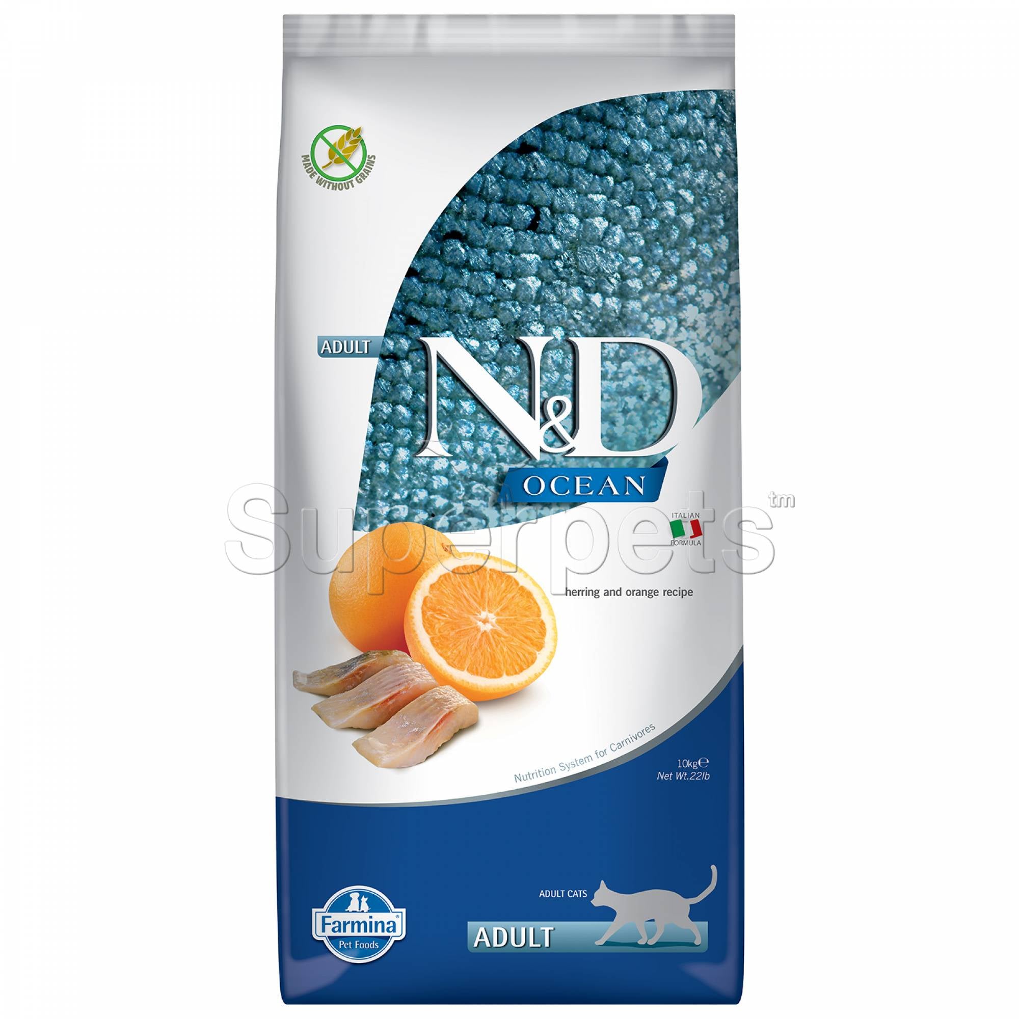Farmina - N&D Ocean Feline Adult - Herring & Orange 10kg