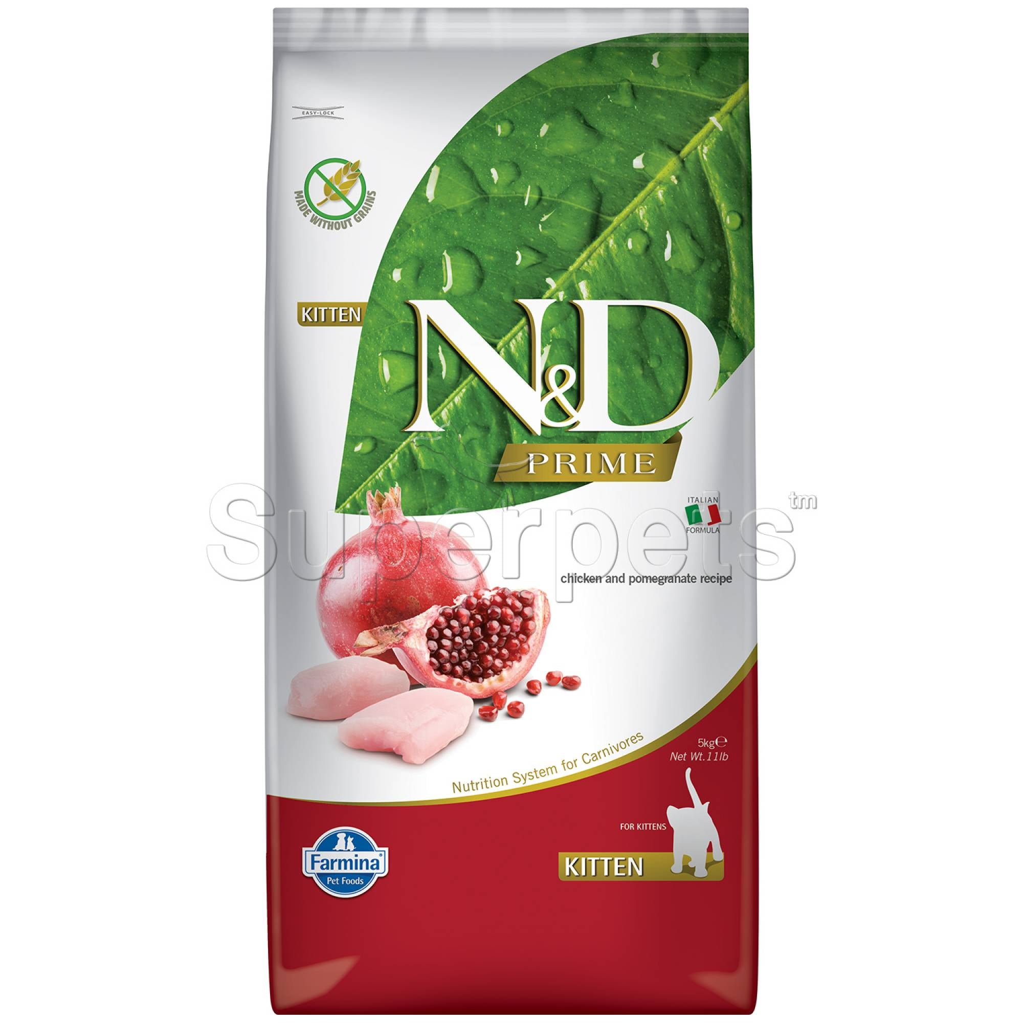Farmina - N&D Prime Feline Kitten - Chicken & Pomegranate 5kg