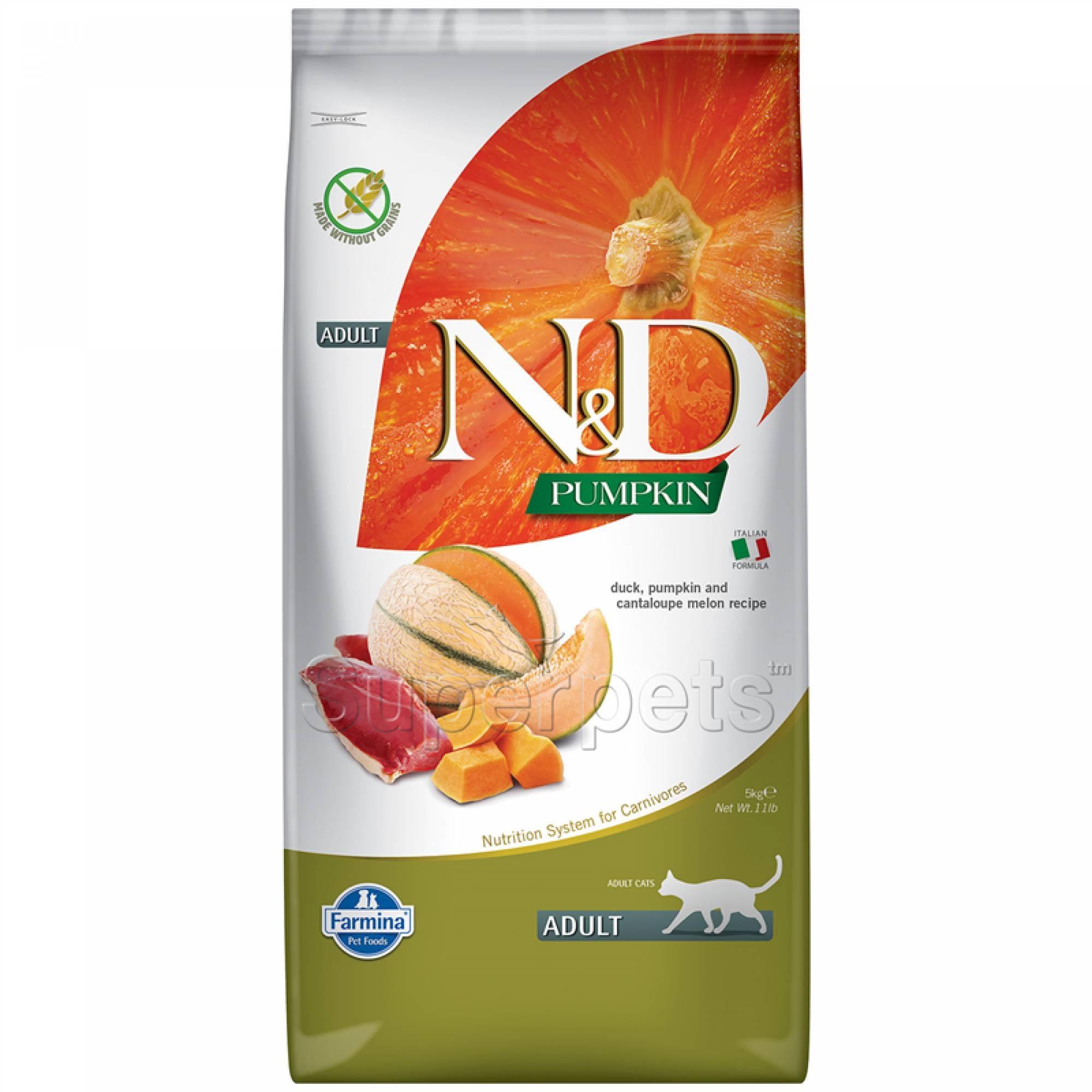 Farmina - N&D Pumpkin Feline Adult - Duck & Cantaloupe 5kg