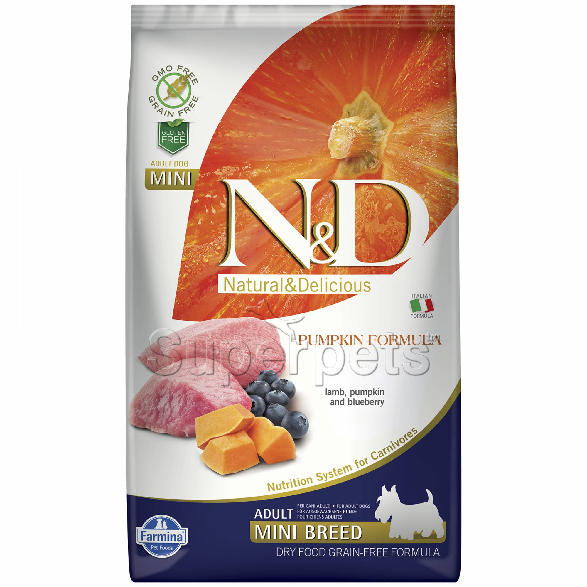 Farmina - N&D Pumpkin Canine Adult Mini - Lamb & Blueberry 2.5kg