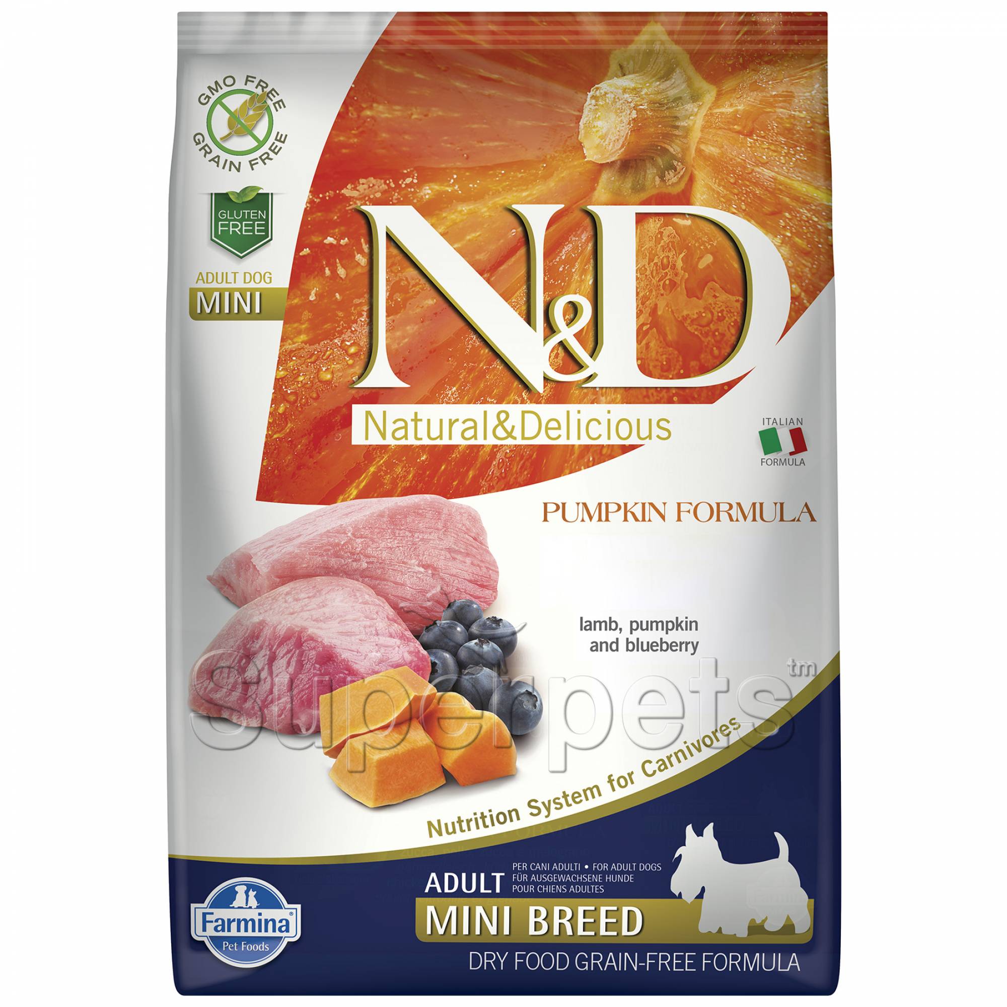 Farmina - N&D Pumpkin Canine Adult Mini - Lamb & Blueberry 7kg
