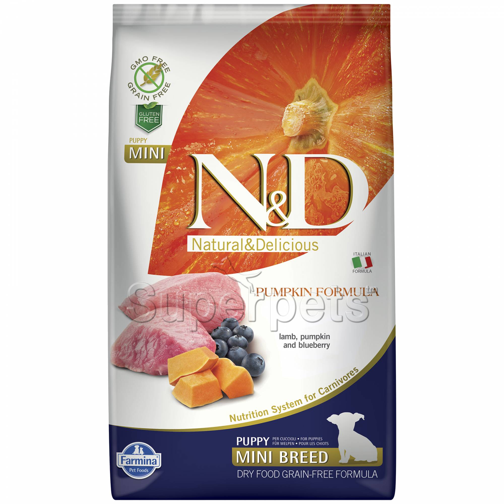 Farmina - N&D Pumpkin Canine Puppy Mini - Lamb & Blueberry 2.5kg