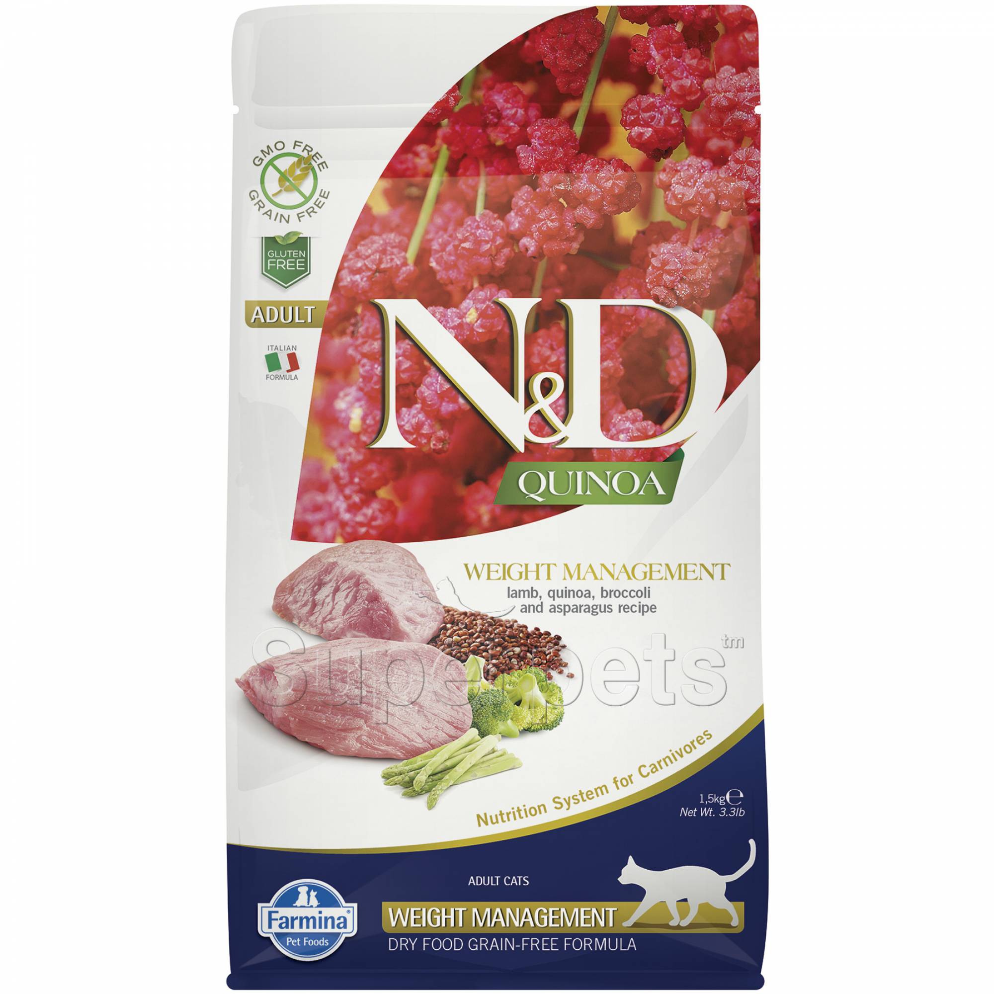 Farmina - N&D Quinoa Feline Adult - Weight Management (Lamb) 1.5kg