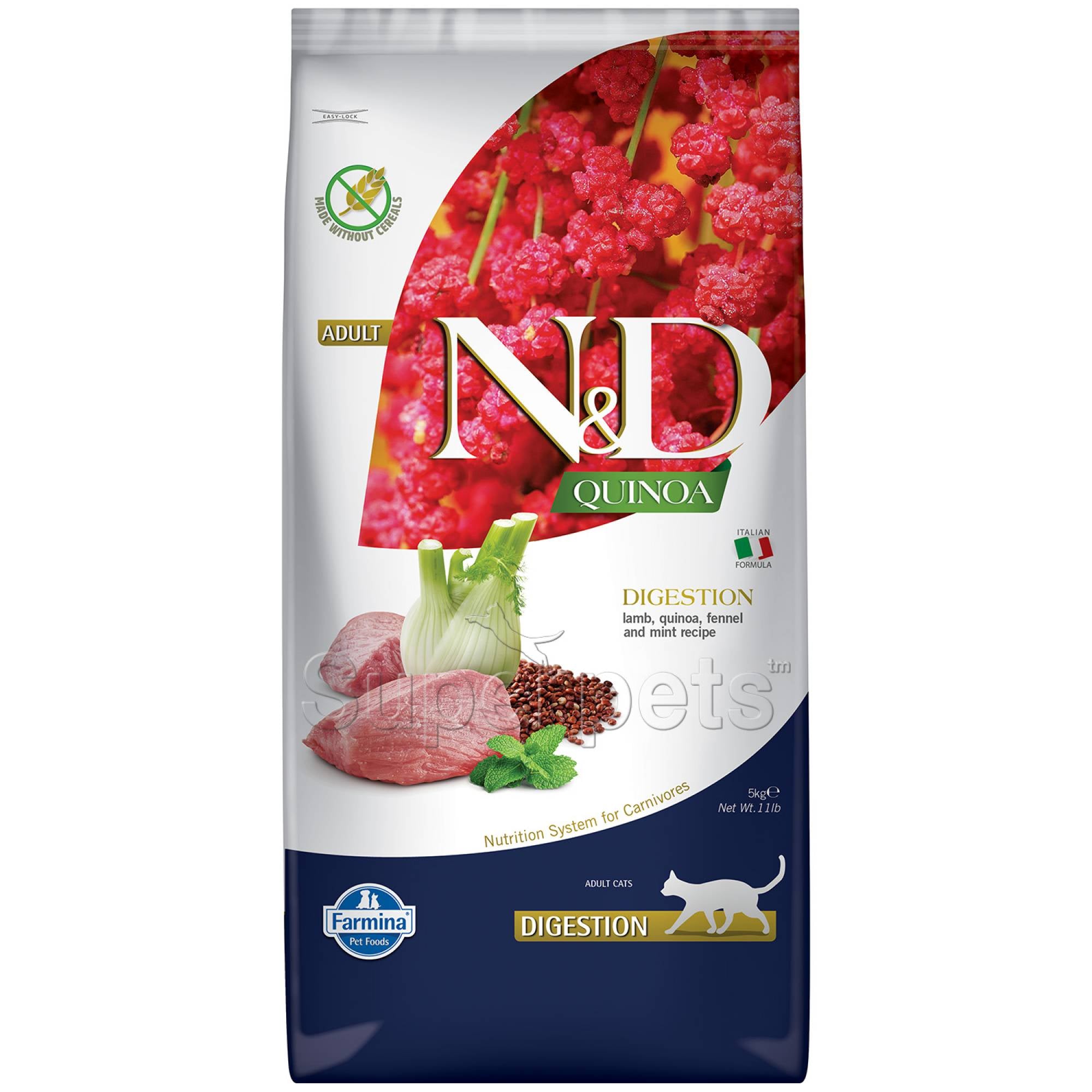 Farmina - N&D Quinoa Feline Adult - Digestion (Lamb) 5kg