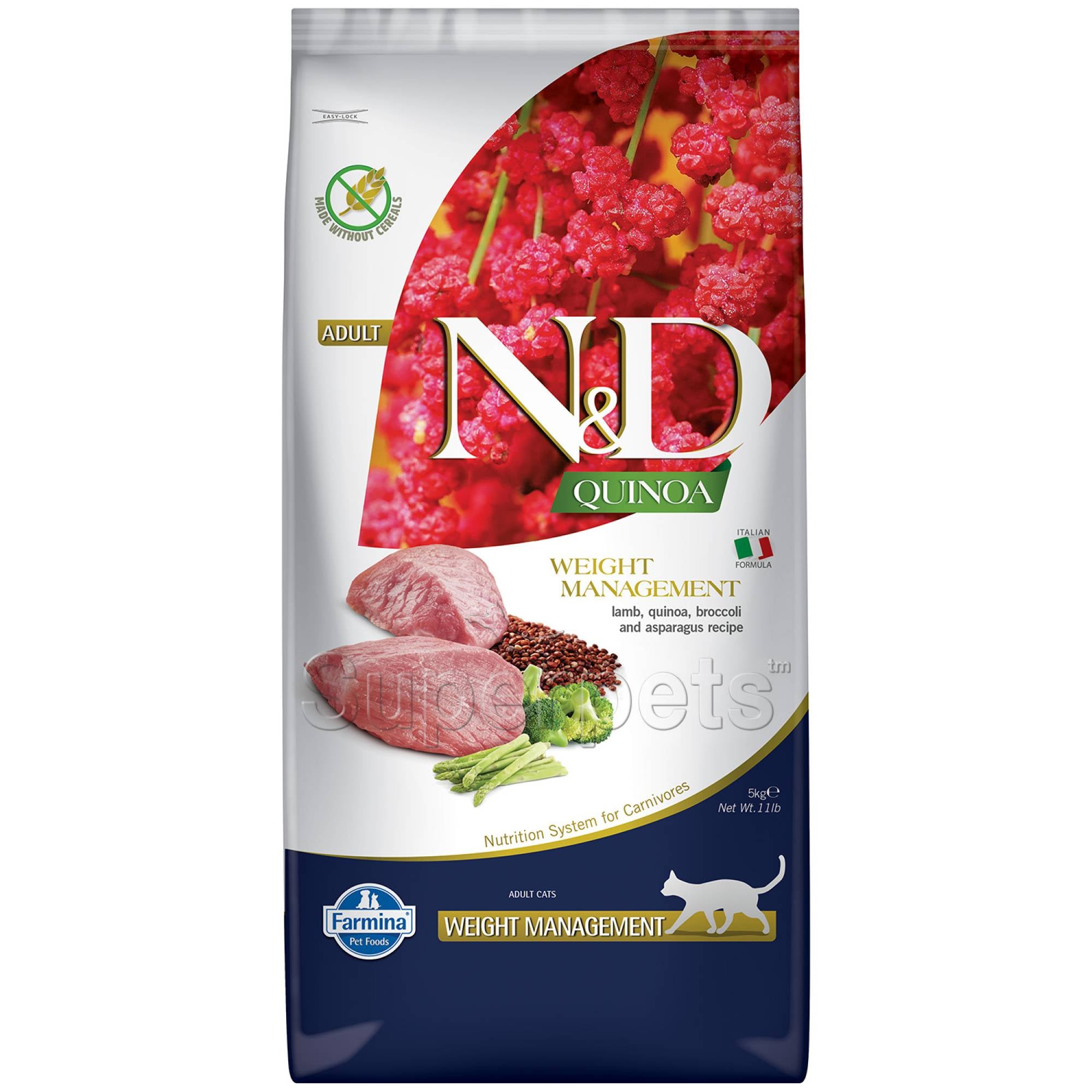 Farmina - N&D Quinoa Feline Adult - Weight Management (Lamb) 5kg