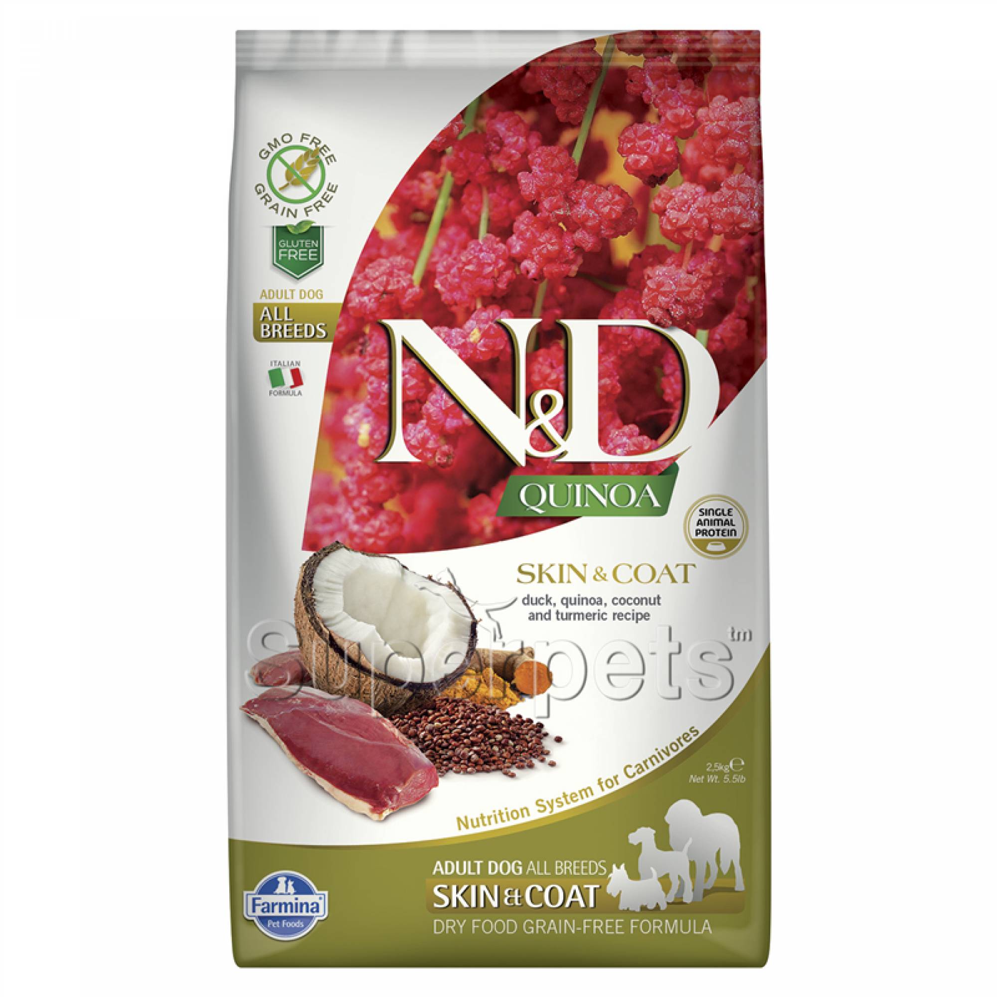 Farmina - N&D Quinoa Canine Adult - Skin & Coat (Duck) 2.5kg