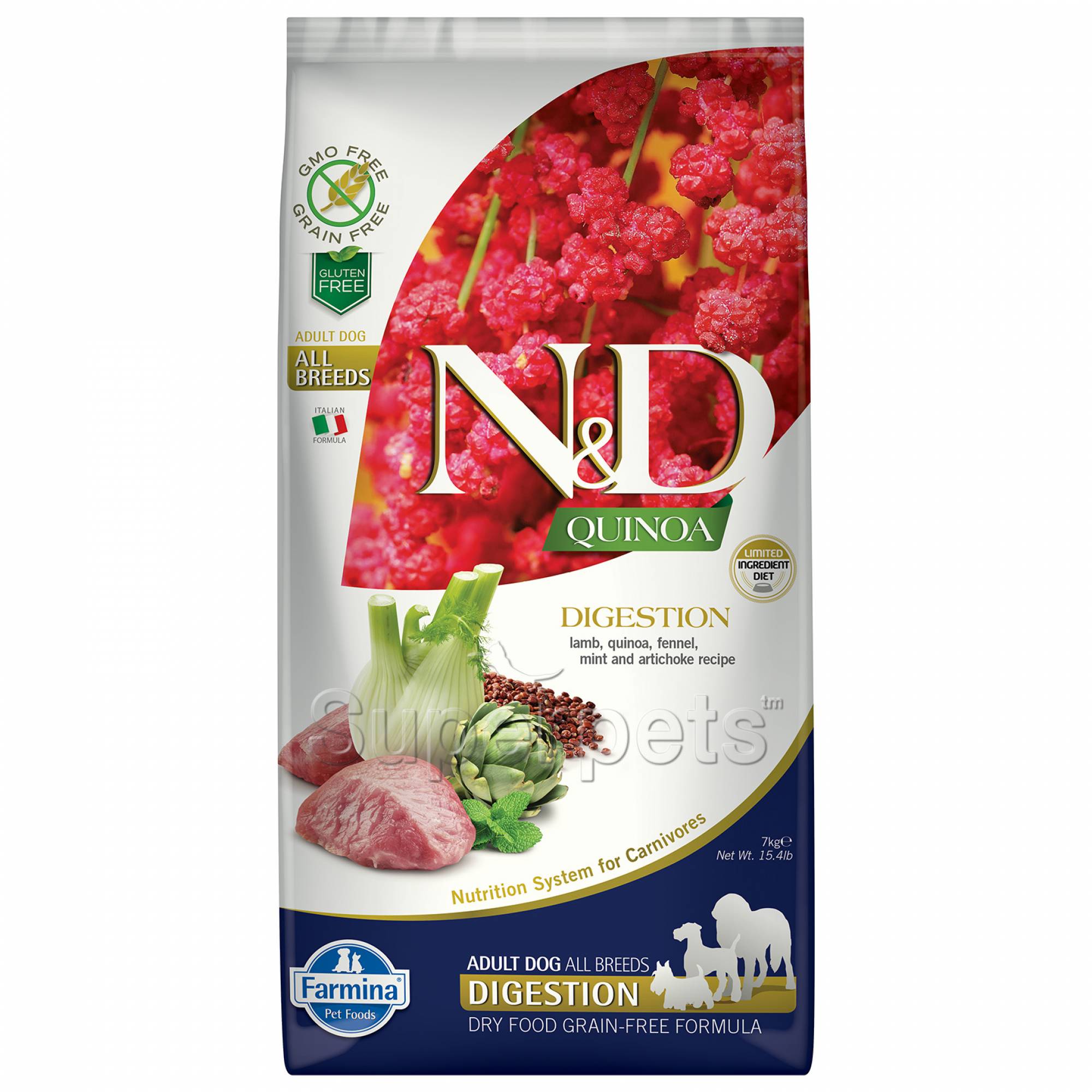 Farmina - N&D Quinoa Canine Adult - Digestion (Lamb) 7kg