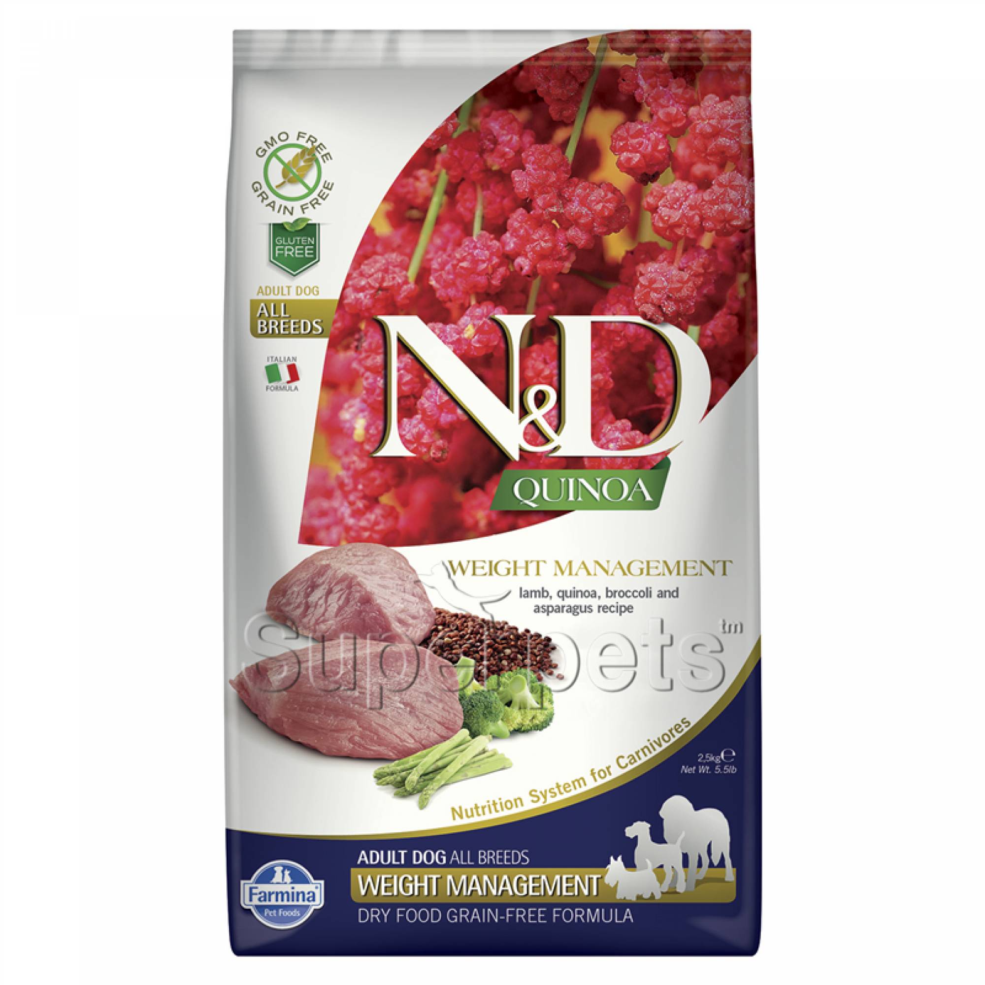 Farmina - N&D Quinoa Canine Adult - Weight Management (Lamb) 2.5kg