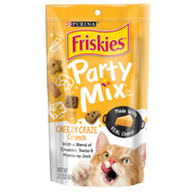 Friskies - Party Mix Crunch - Cheezy Craze - Cheddar, Swiss & Monterey Jack Flavours 60g