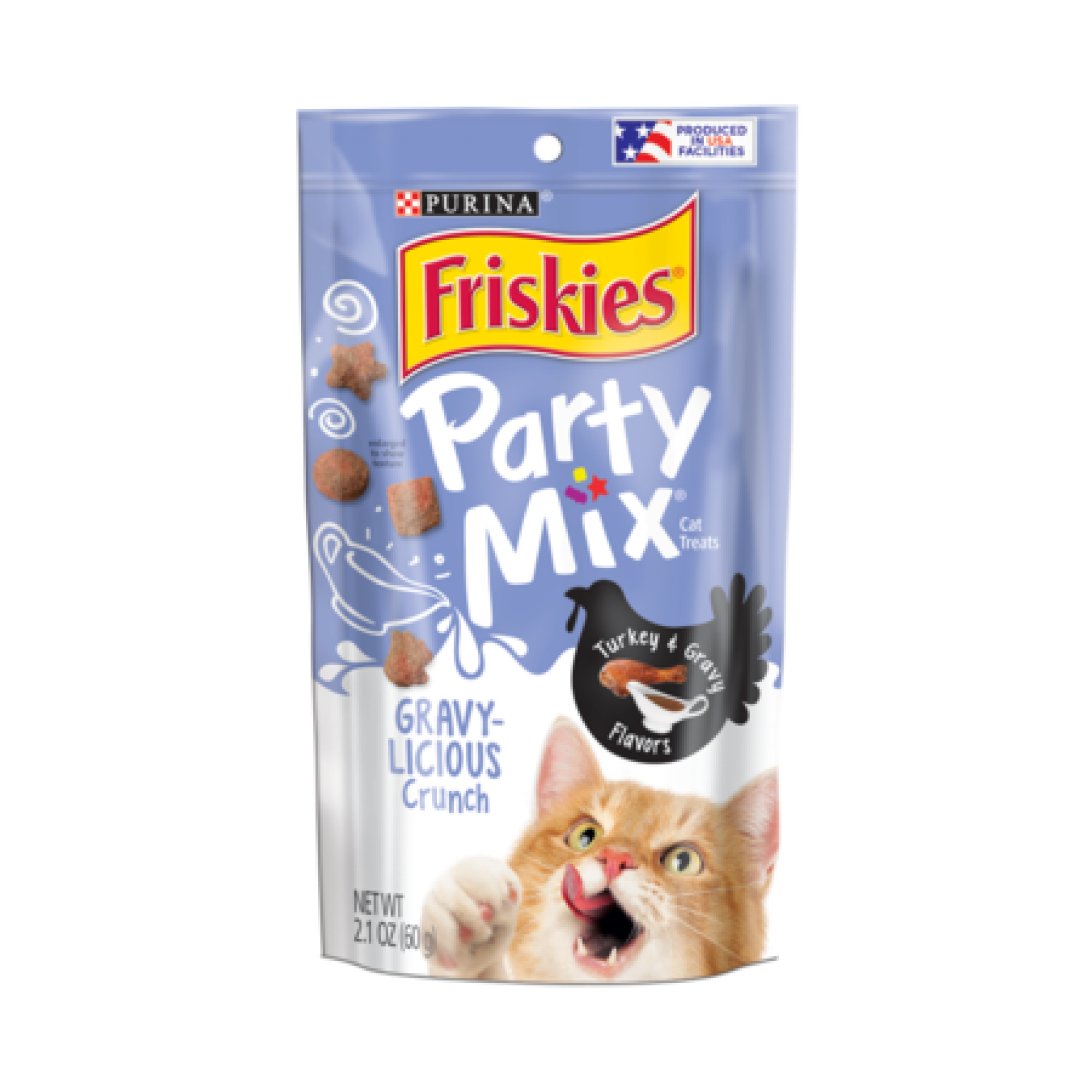 Friskies - Party Mix Crunch - Gravylicious - Turkey & Gravy Flavours 60g