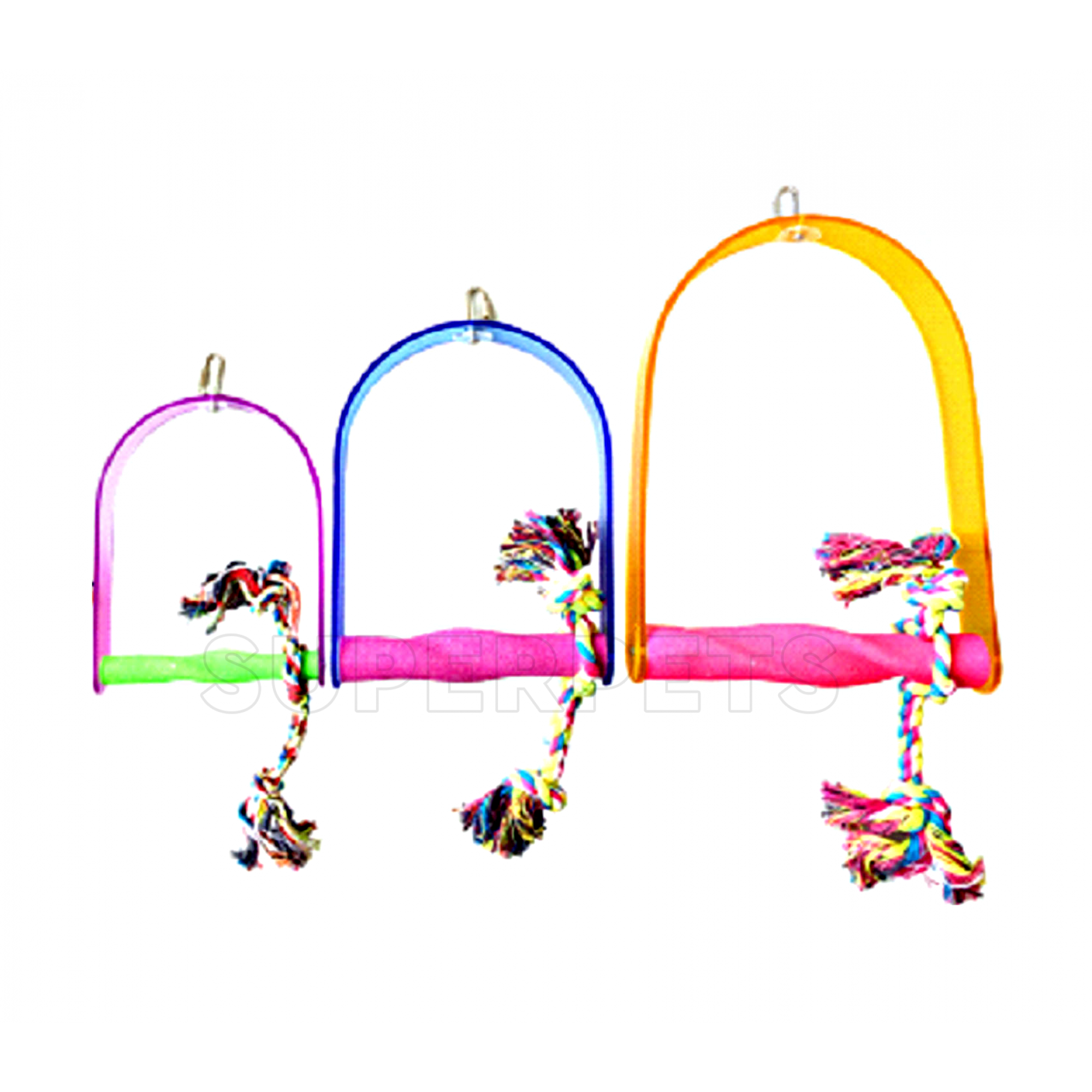 OPSP - 7907 - Acrylic Swing with Wooden Perch