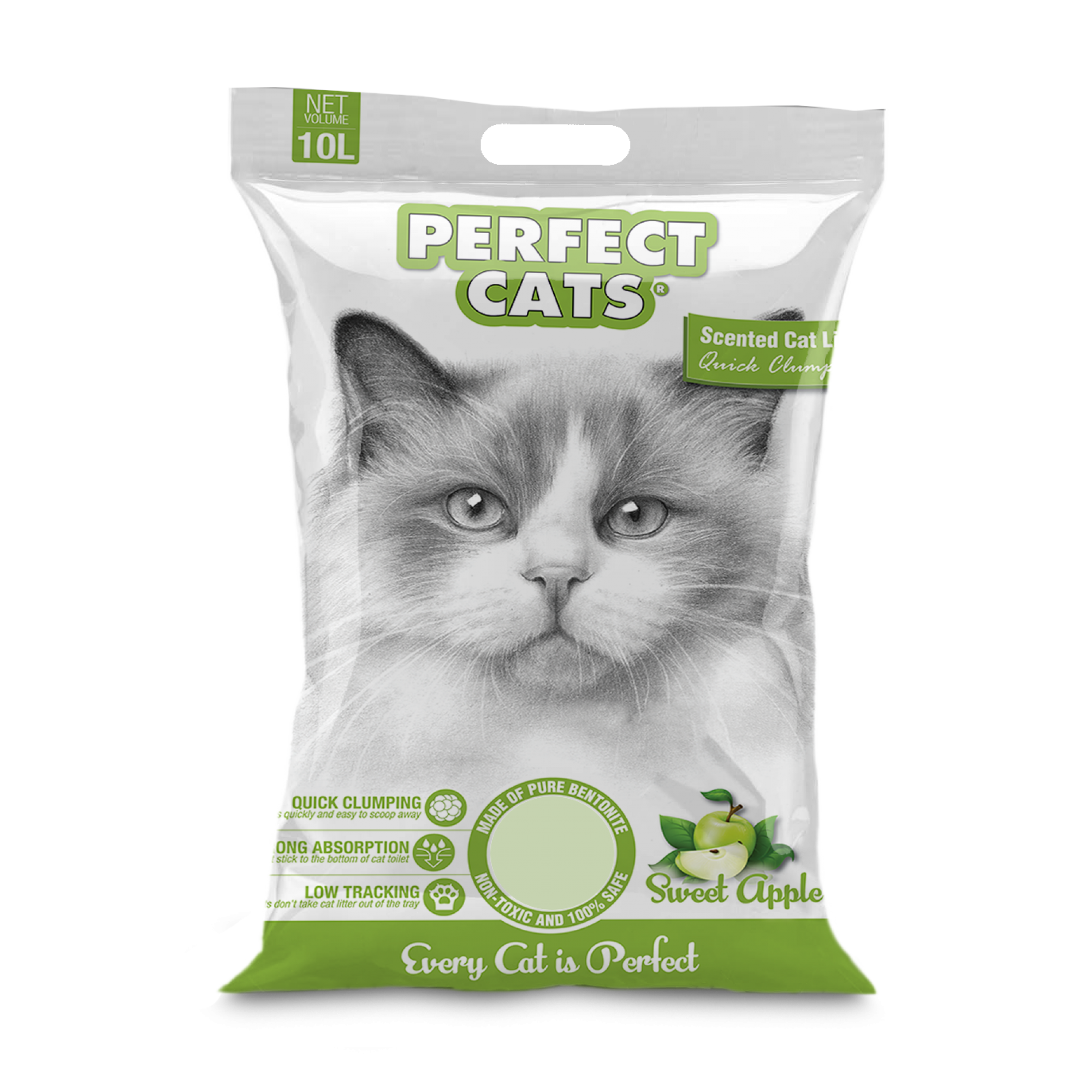 Perfect Cats Litter - Apple Flavor 10L