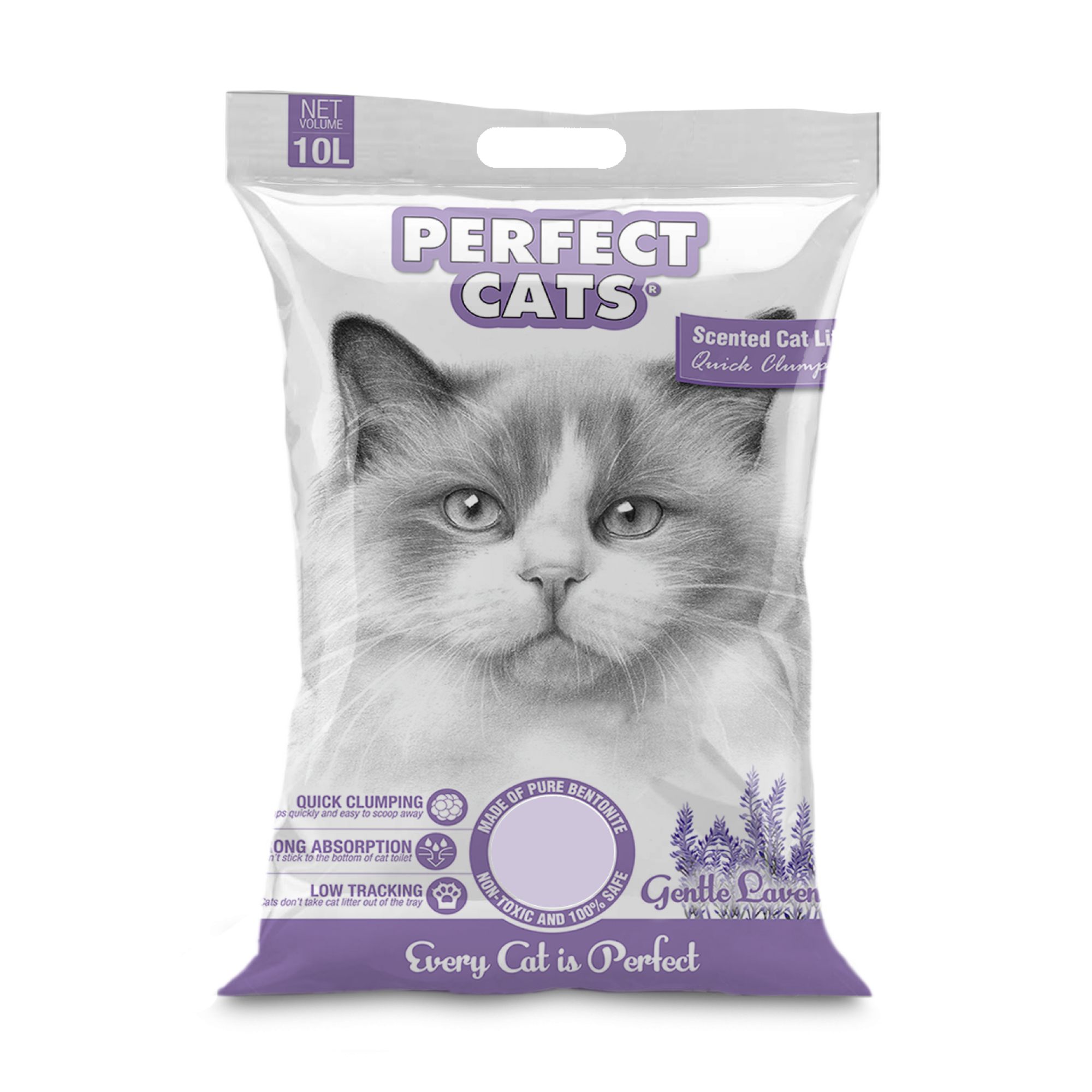 Perfect Cats Litter - Lavender Flavor 10L