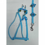 JCSP 1445 Flower Leash with Collar - Blue