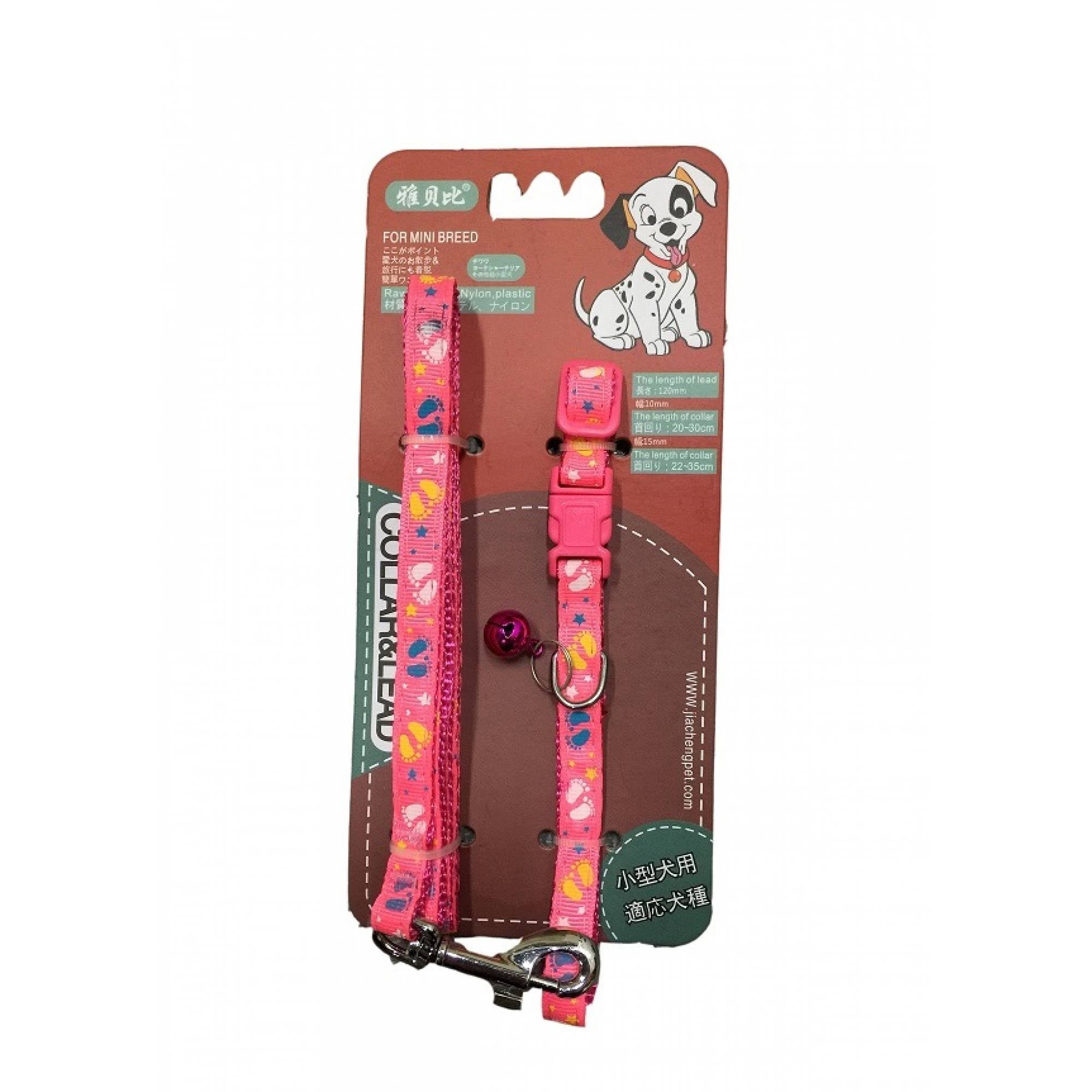 JCSP 1832 Footprint Leash & Collar Plug - Pink