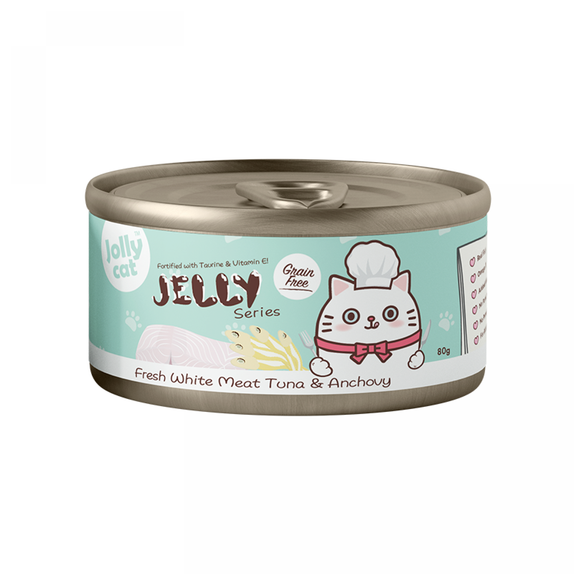 Jolly Cat Premium White Meat Tuna & Anchovy 80g
