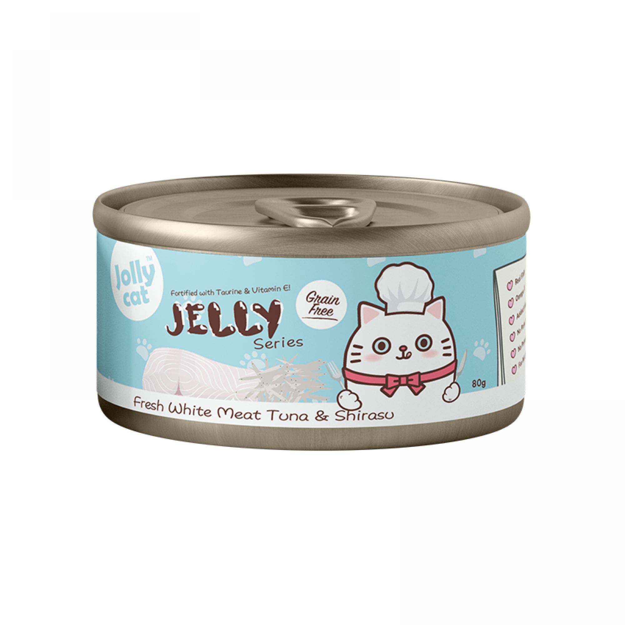 Jolly Cat Premium White Meat Tuna & Shirasu with Anchovy 80g