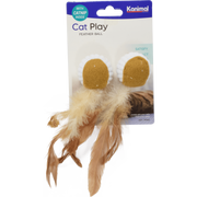 Kanimal - Cat Toy Feather Ball 2pcs (4x1.5cm)