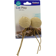 Kanimal - Cat Toy Rope Ball Size 4.5cm (2Pcs/Pack)
