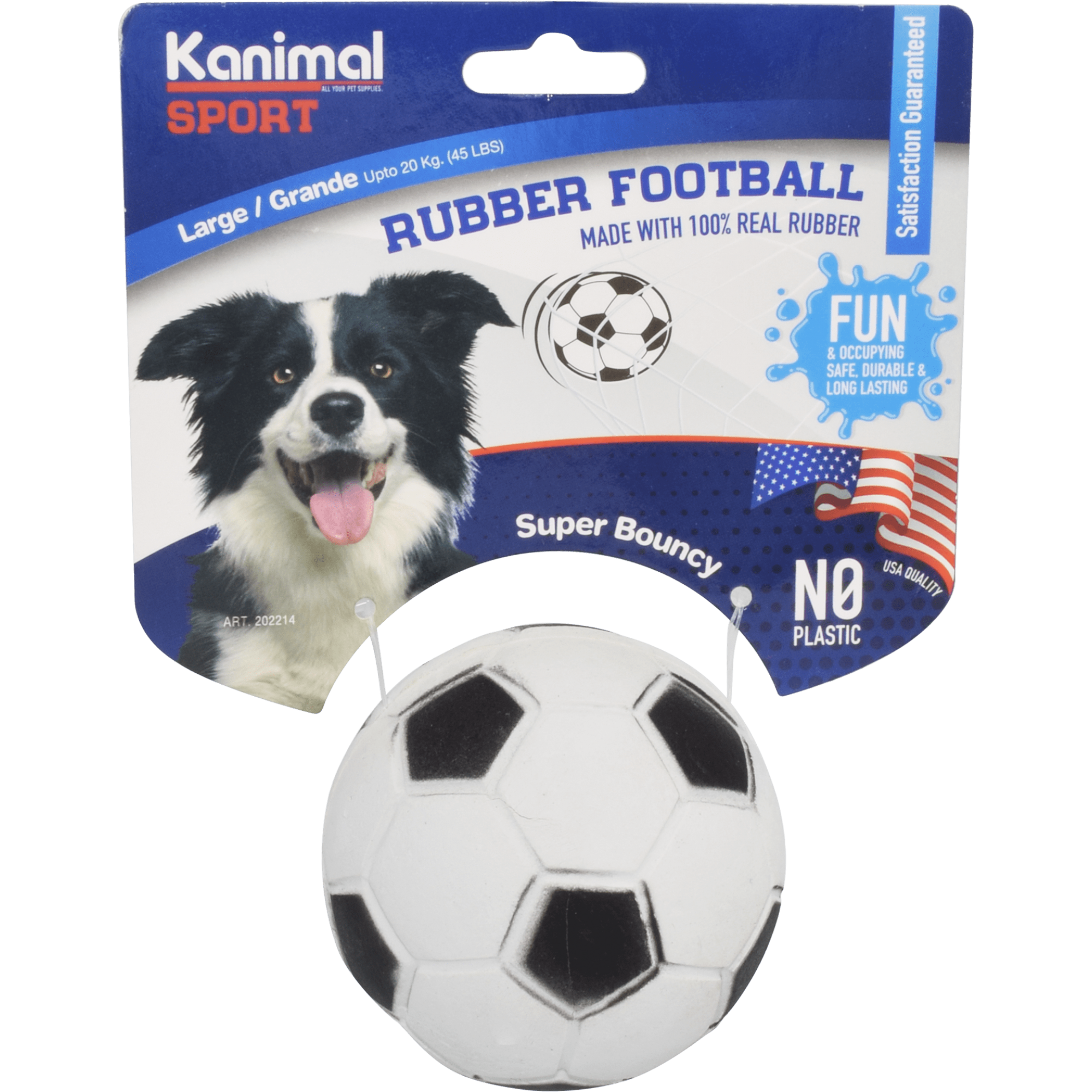 Kanimal Sport Rubber Football Size L (7.2cm)