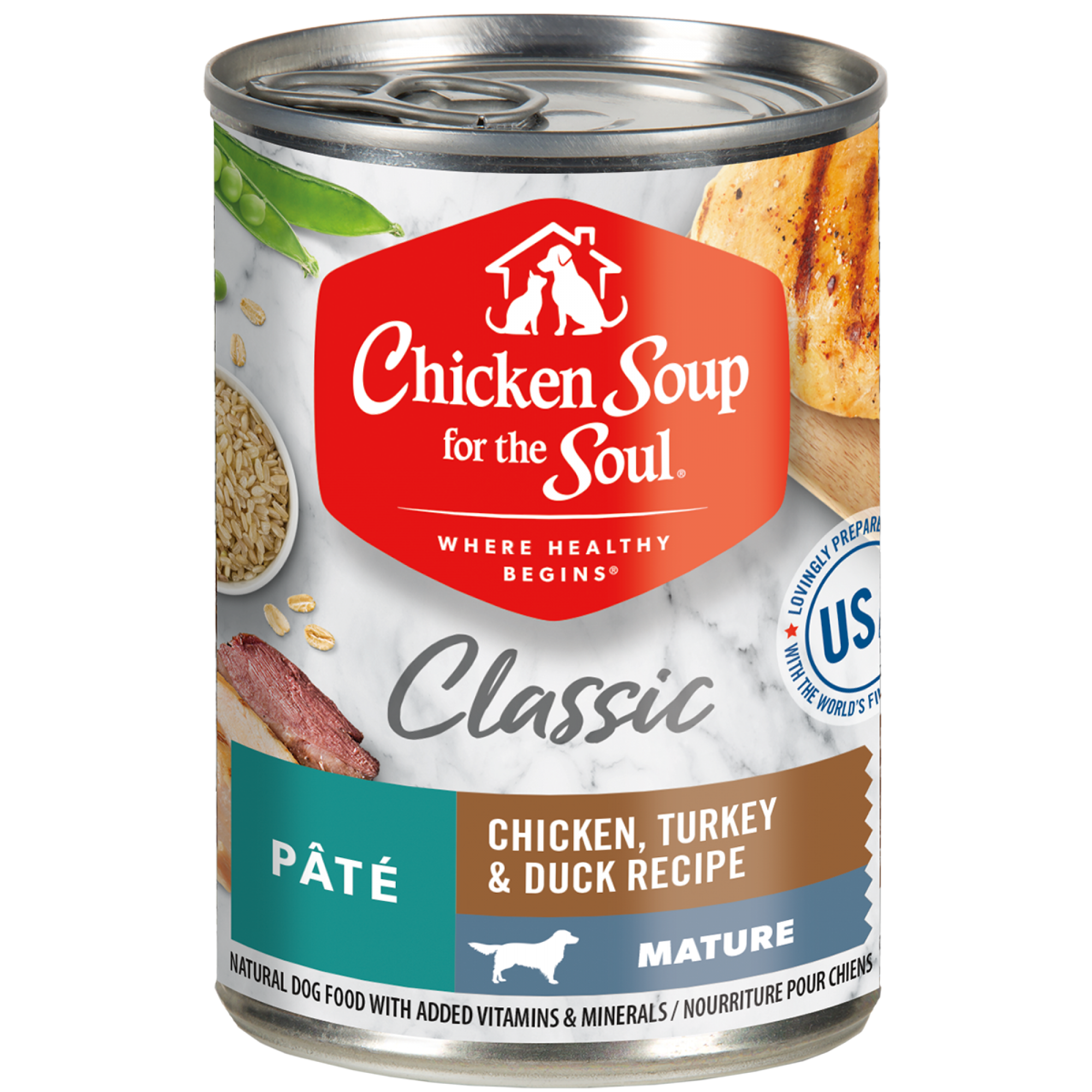 Chicken Soup for the Soul Dog Classic Pate 13oz Mature Chicken, Turkey & Duck Recipe