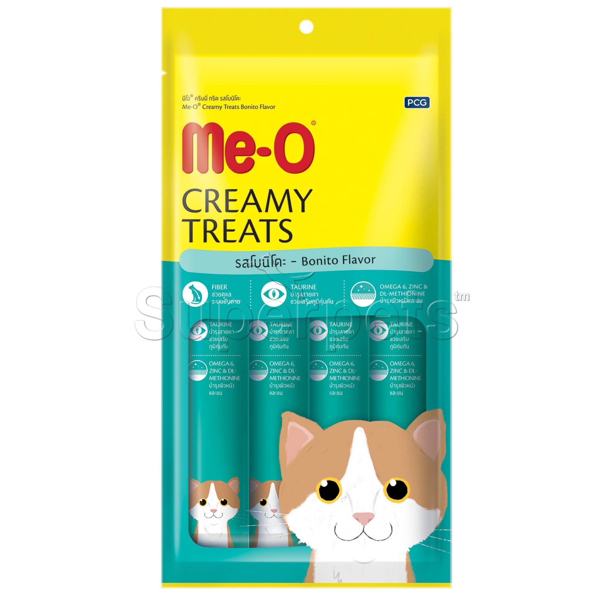 Me-O - Creamy Cat Treats - Bonito 4x15g