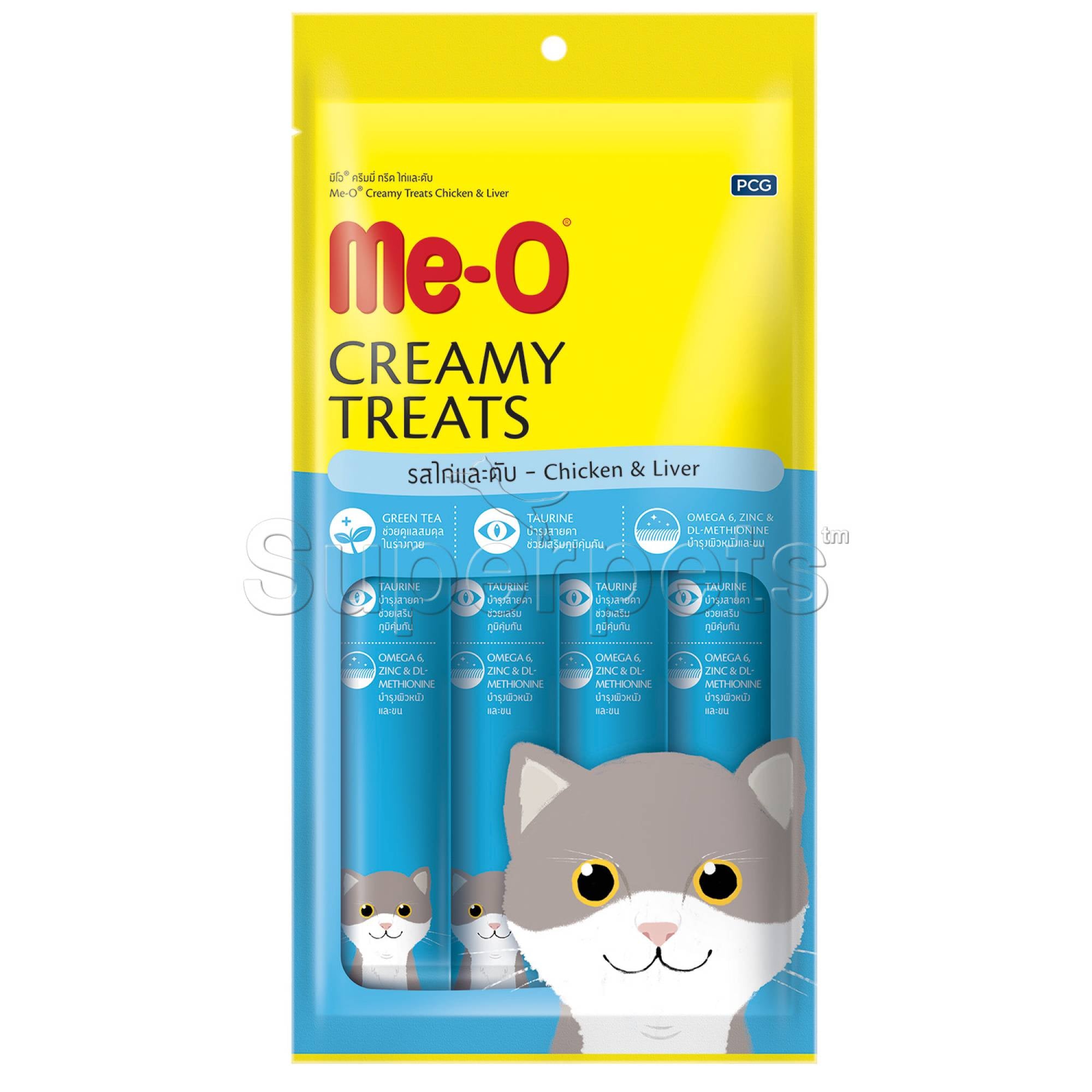 Me-O - Creamy Cat Treats - Chicken and Liver 4x15g