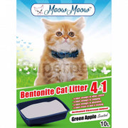Meow Meow - Bentonite Cat litter 4-in-1 - Green Apple 10L