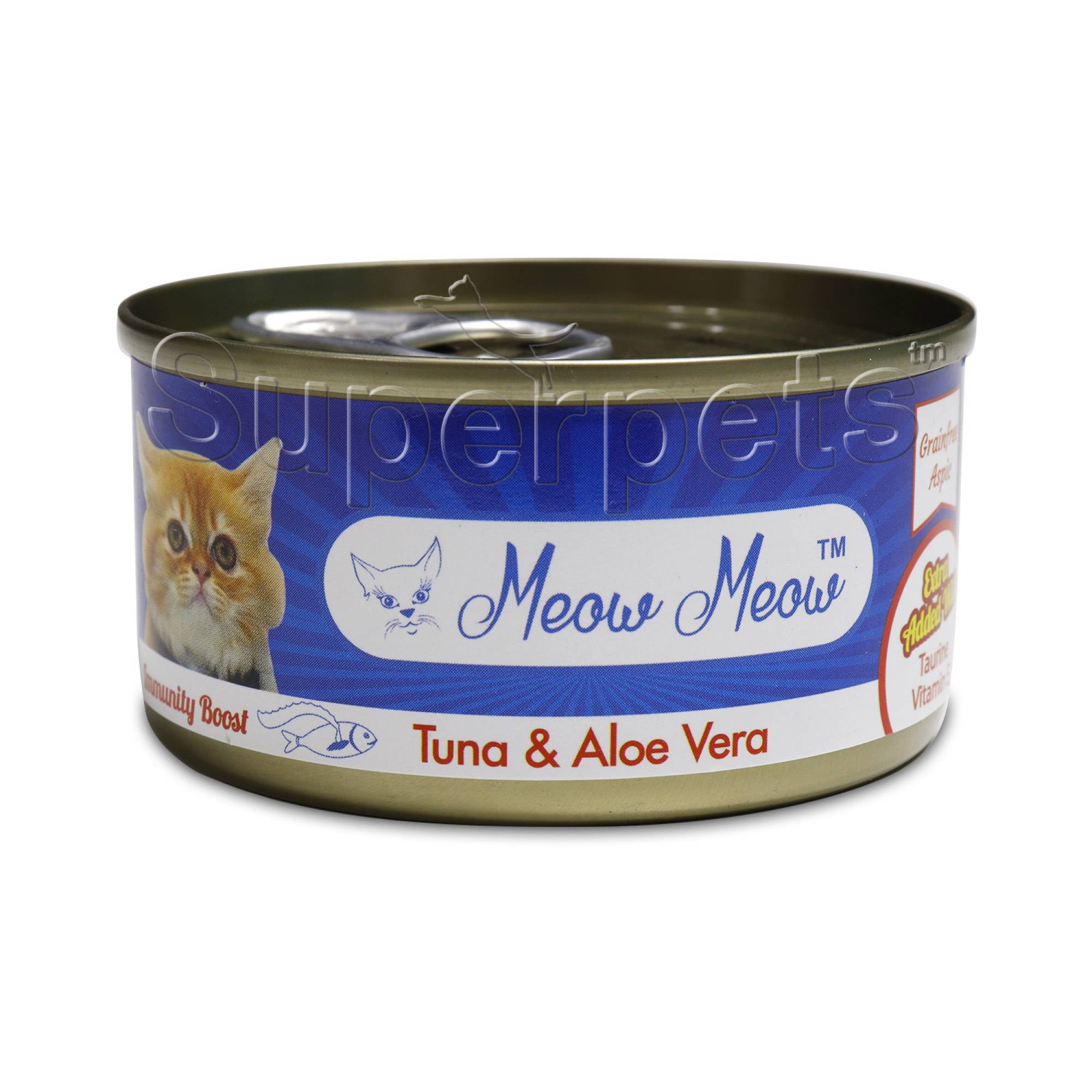 Meow Meow - Tuna & Aloe Vera - Grain Free 80g x 24pcs (1 carton) (*Donation*)