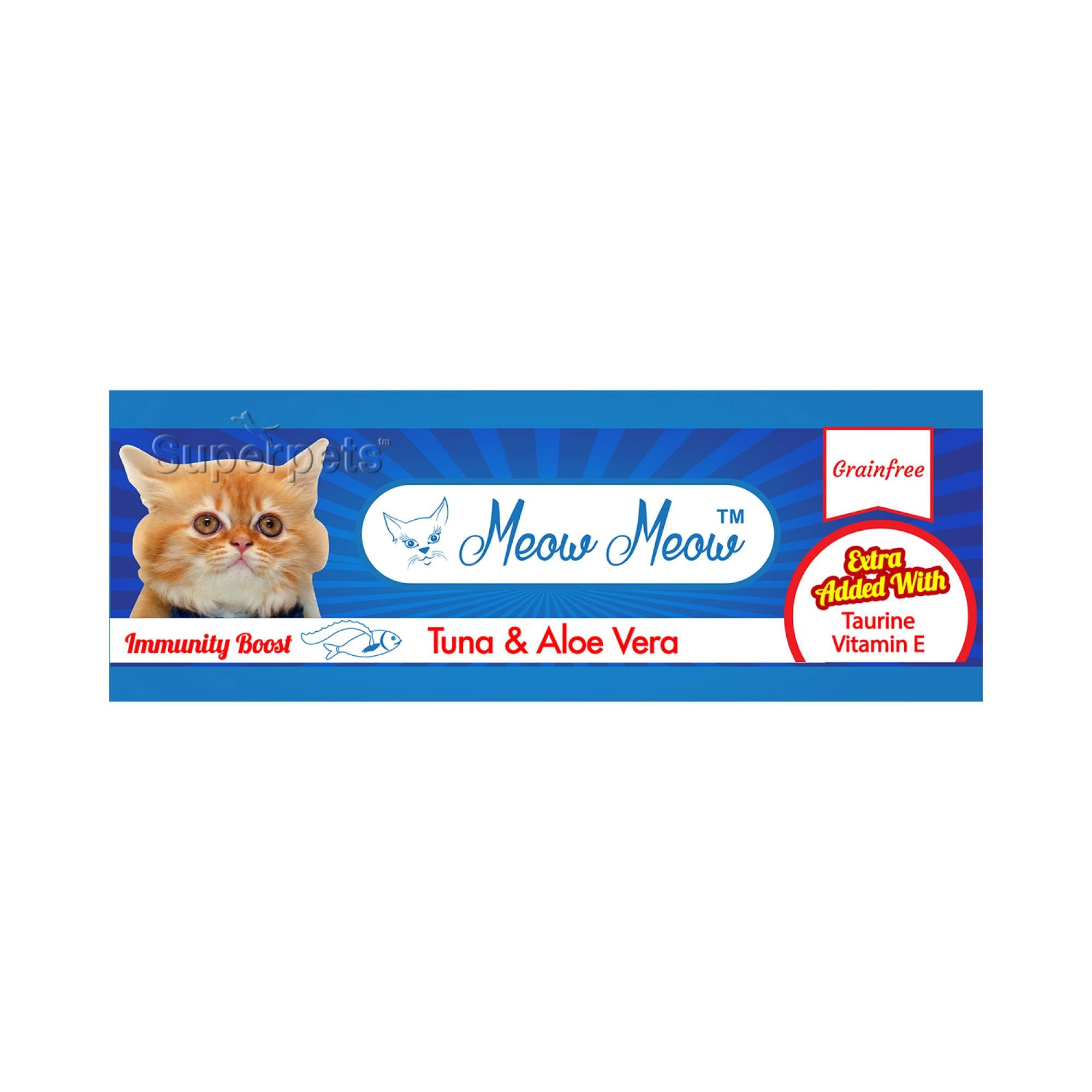 Meow Meow - Tuna & Aloe Vera - Grain Free 80g x 24pcs (1 carton) (*Donation*)