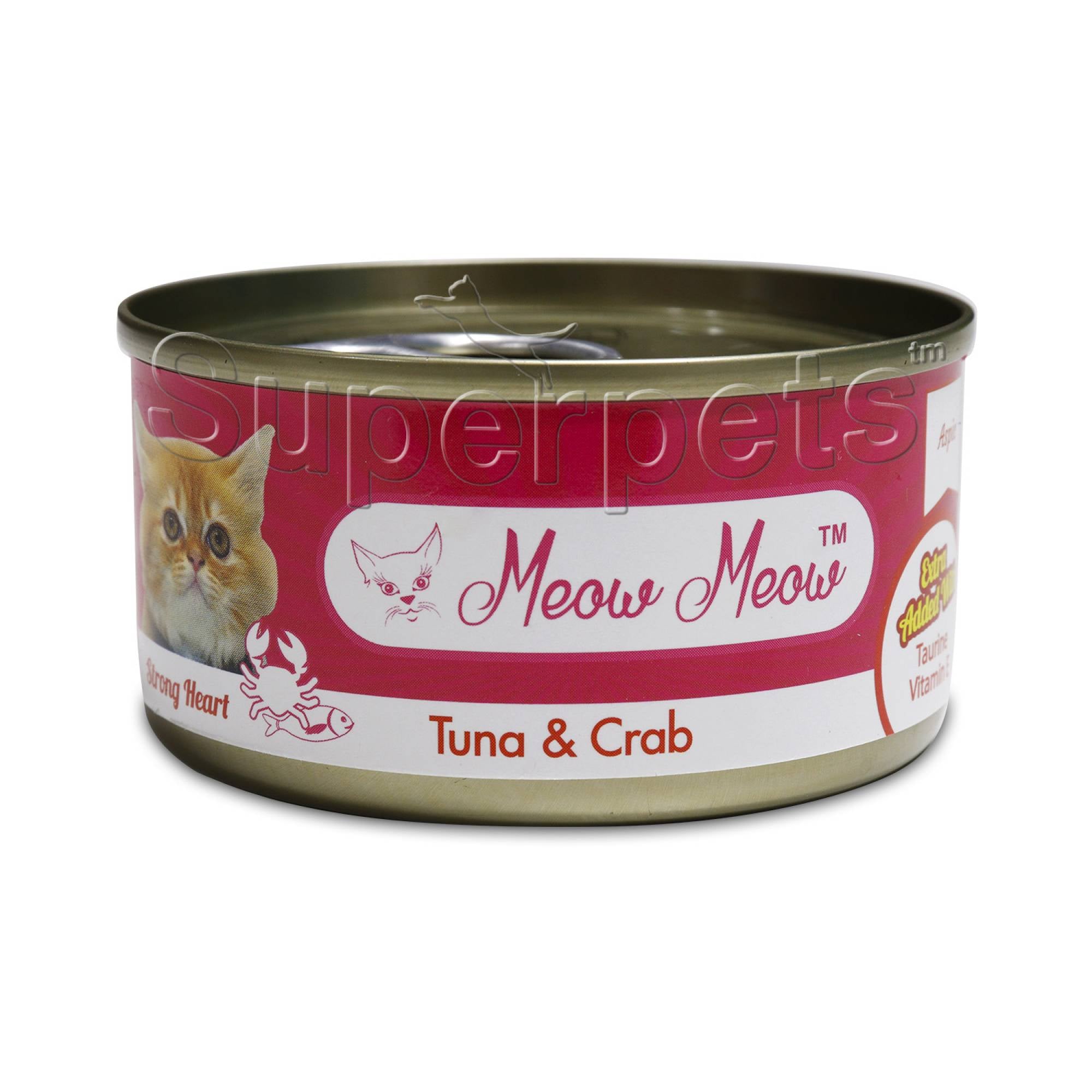 Meow Meow - Tuna & Crab - Grain Free 80g x 24pcs (1 carton) (*Donation*)
