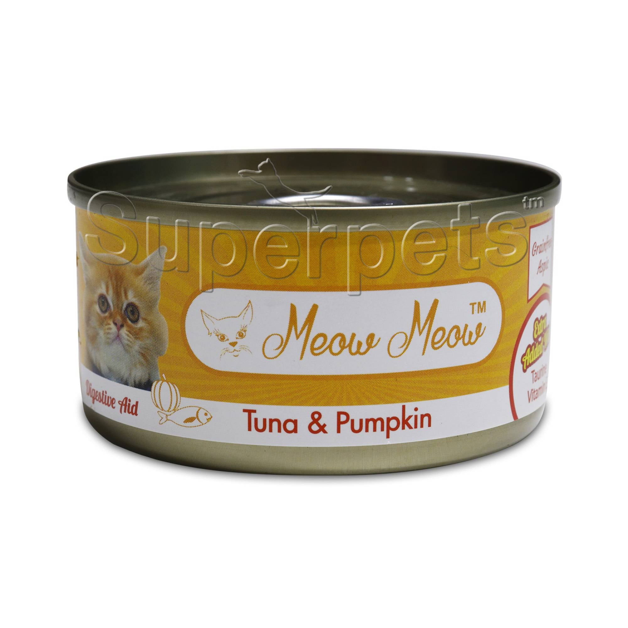 Meow Meow - Tuna & Pumpkin - Grain Free 80g x 24pcs (1 carton) (*Donation*)