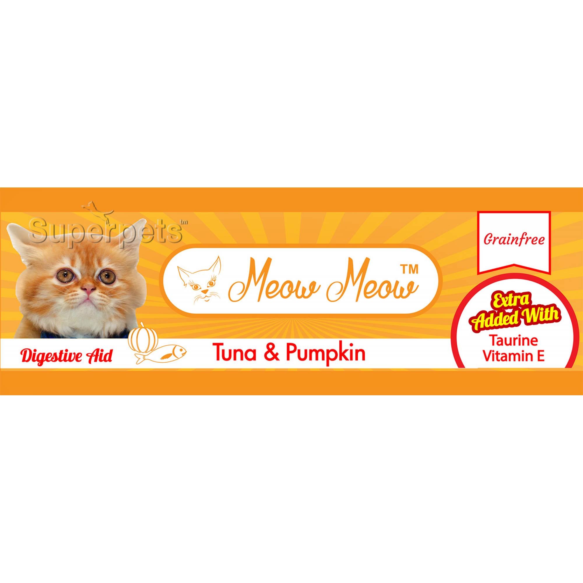 Meow Meow - Tuna & Pumpkin - Grain Free 80g x 24pcs (1 carton) (*Donation*)
