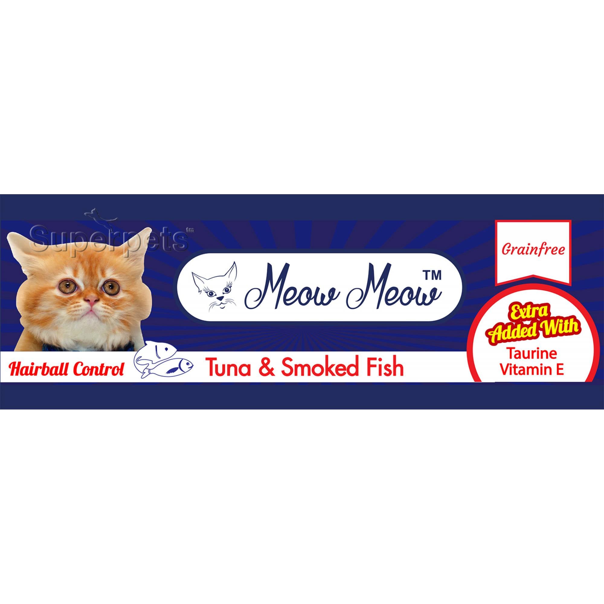 Meow Meow - Tuna & Smoked Fish - Grain Free 80g x 24pcs (1 carton) (*Donation*)