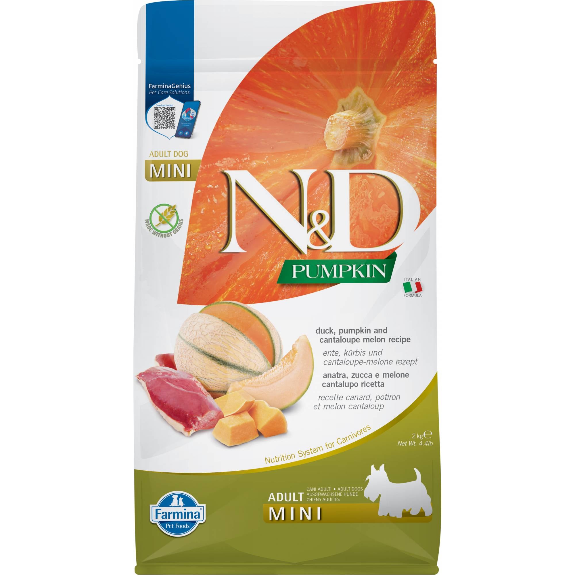 Farmina - N&D Pumpkin Canine Adult Mini - Duck & Cantaloupe Melon 2kg