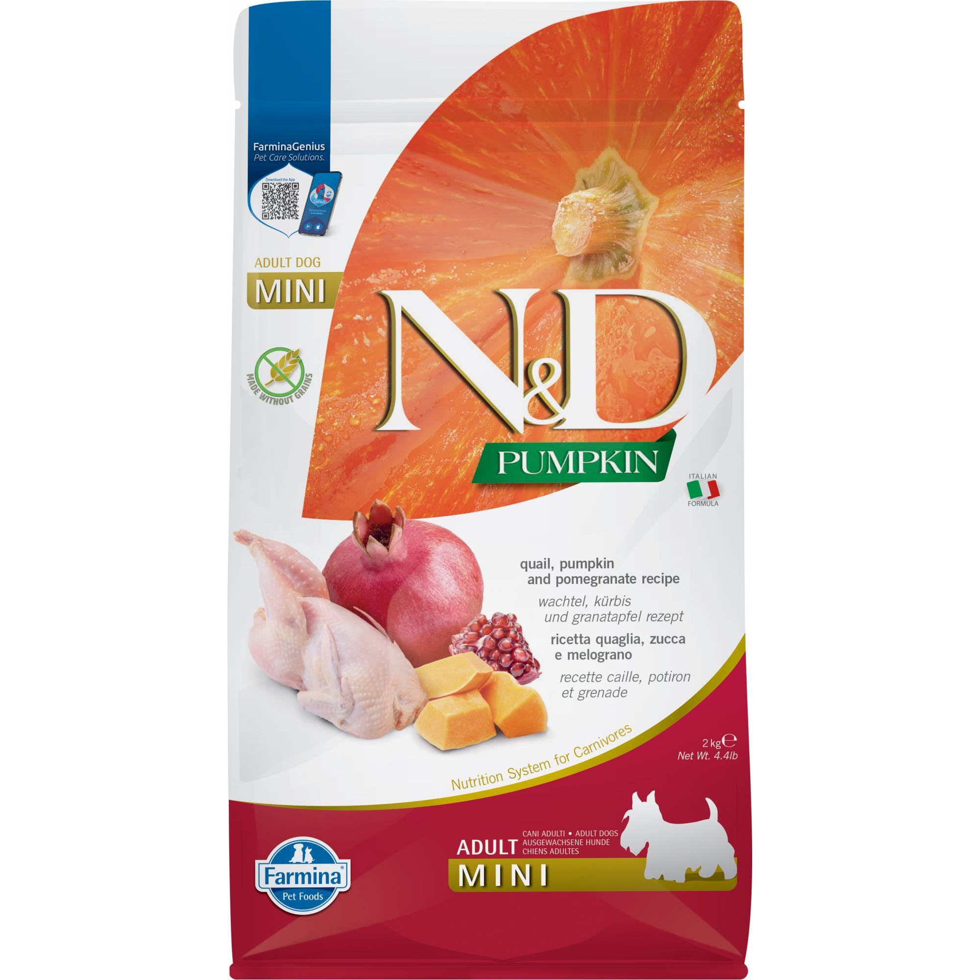 Farmina - N&D Pumpkin Canine Adult Mini - Quail & Pomegranate 2kg