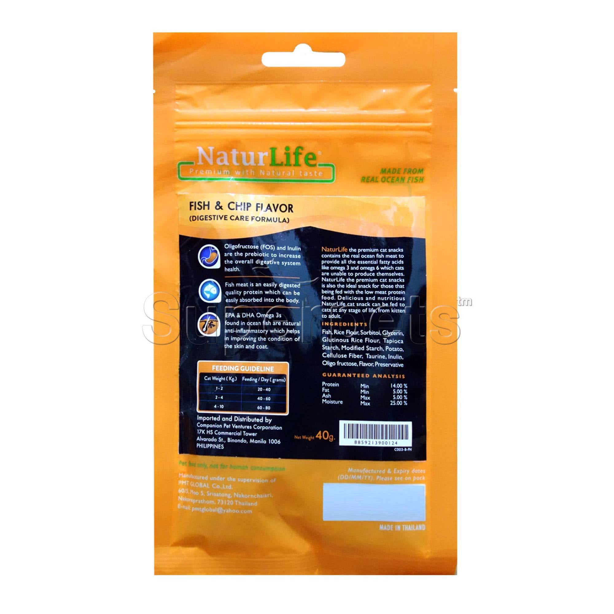 NaturLife Cat Treat - Fish & Chip Flavor 40g