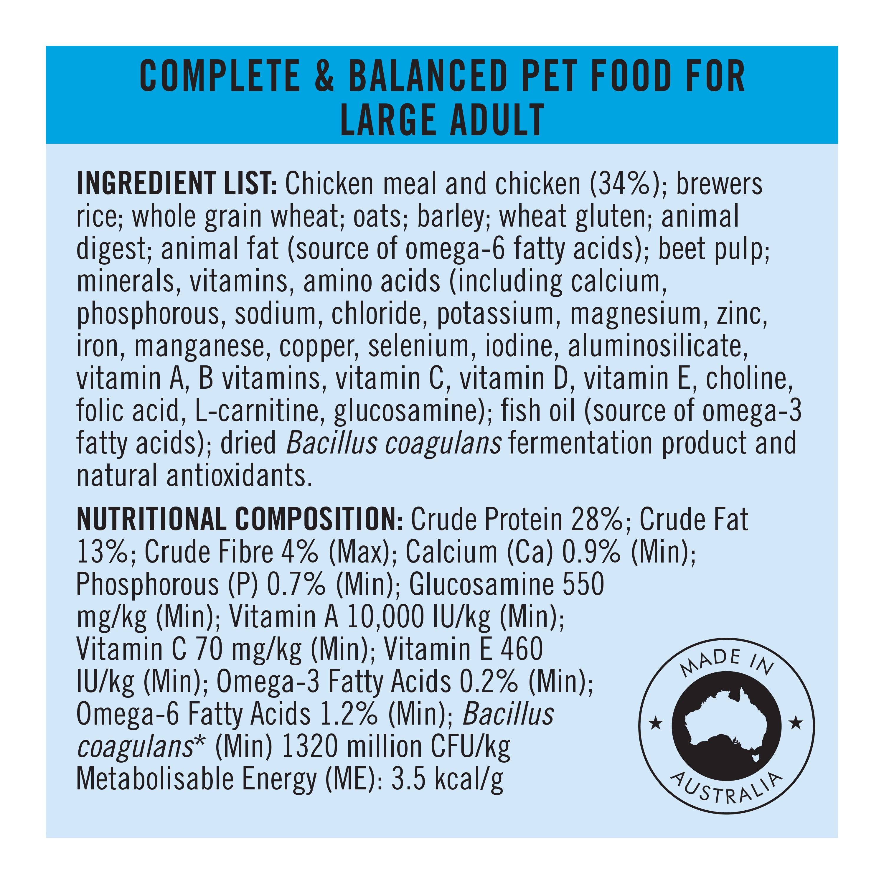 Pro Plan Adult Dog Chicken - Large 15kg