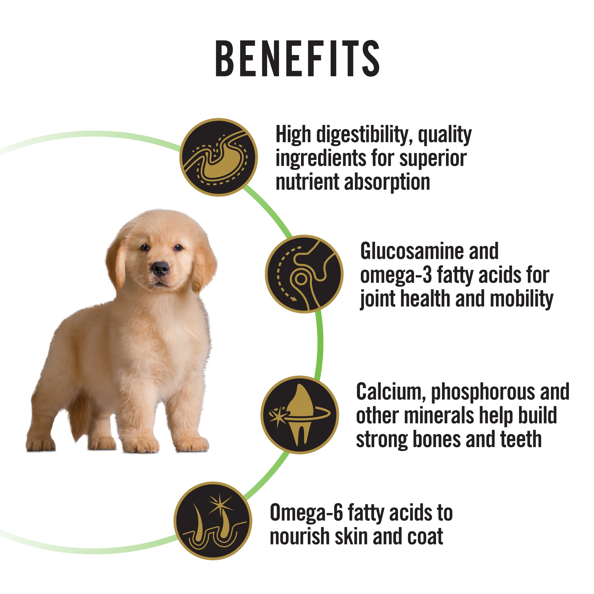 Pro Plan Puppy Large Breed Dog Food Benefit list